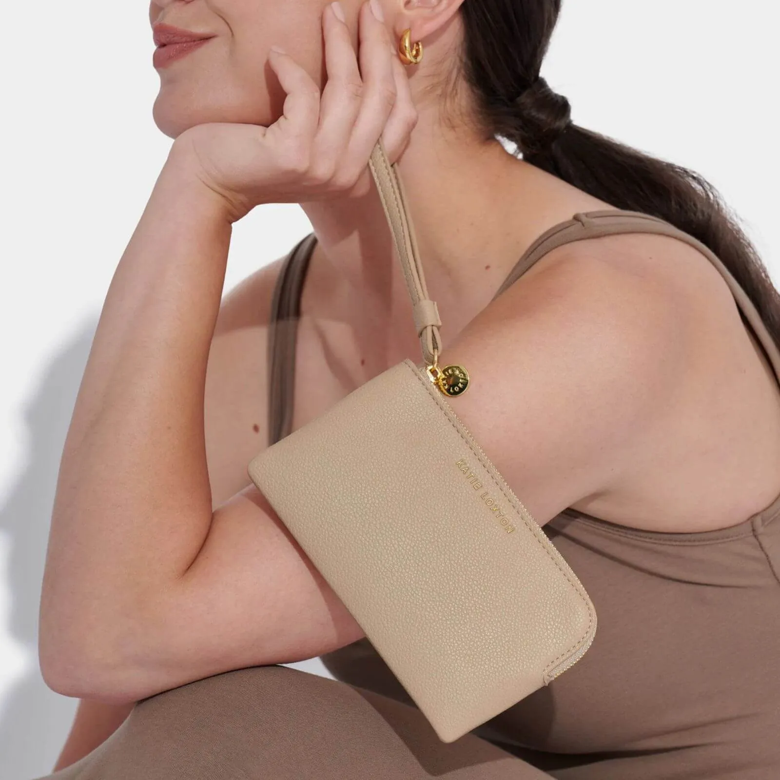 Katie Loxton Small Wristlet Coin Purse - Light Taupe