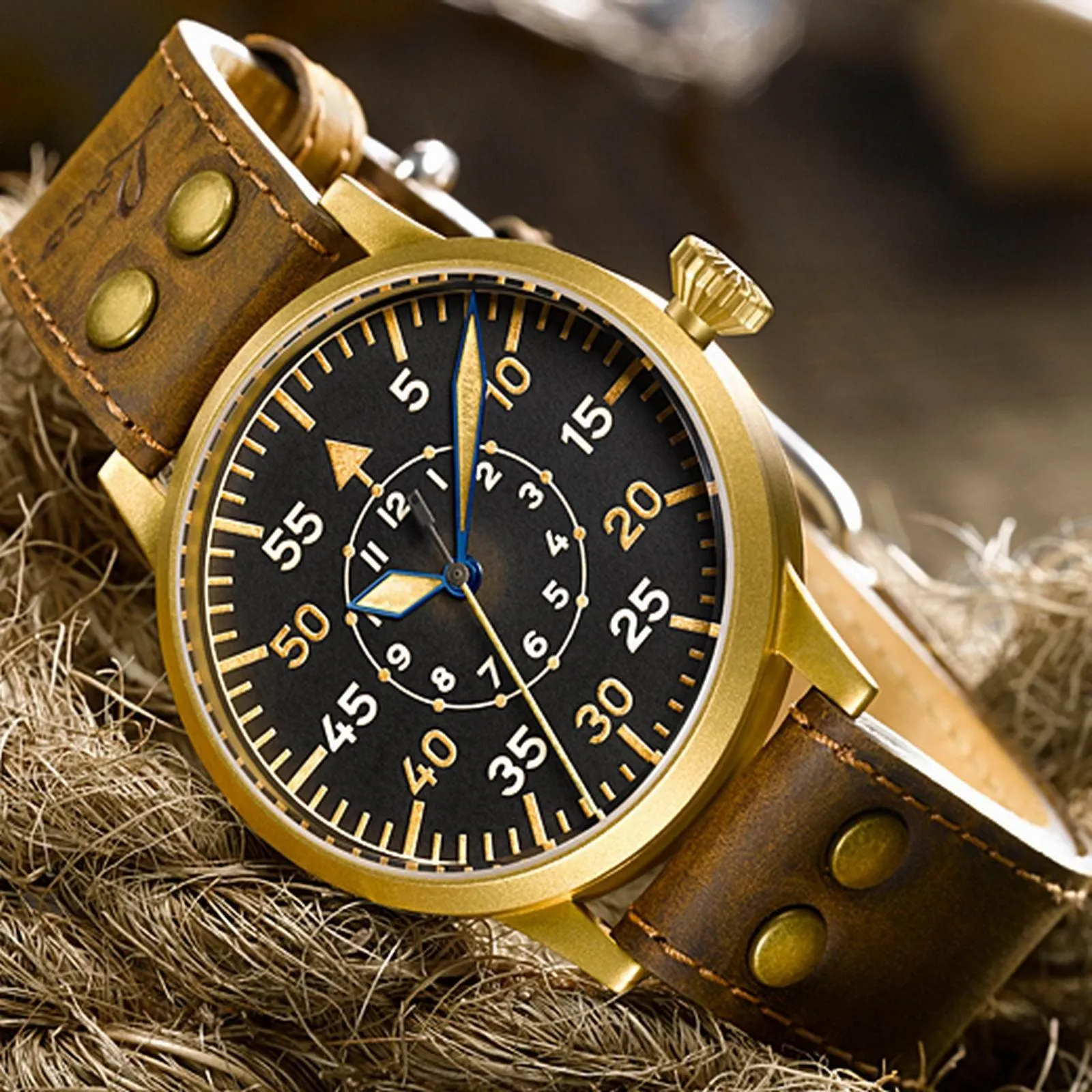 Laco 1925 Dortmund Bronze 45mm Black Watch Bronze Steel 862088
