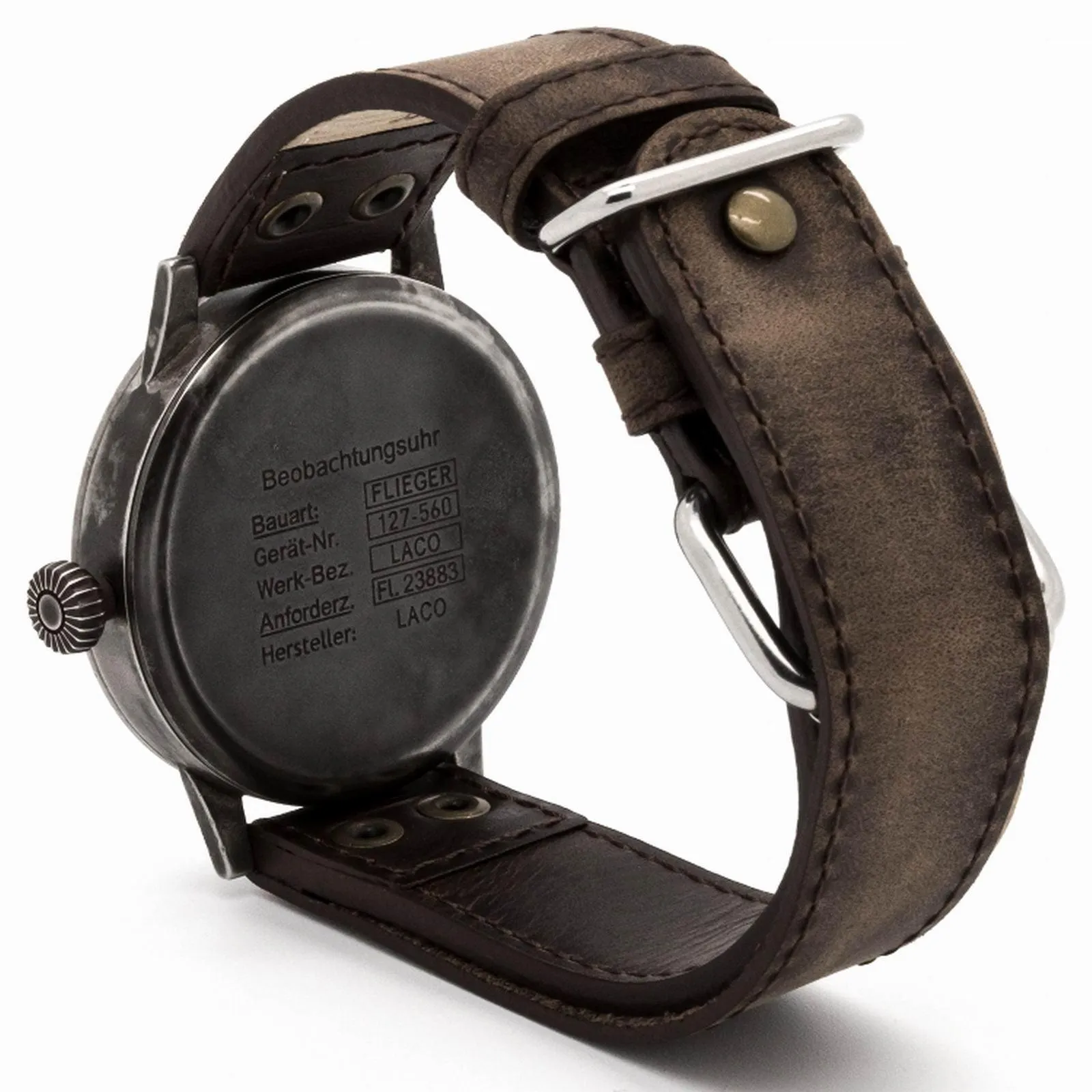 Laco 1925 Erbstuck Saarbrucken 45mm Black Automatic Steel 861933