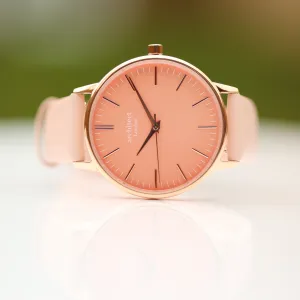 Ladies Architēct Coral - Handwriting Engraving   Light Pink Strap
