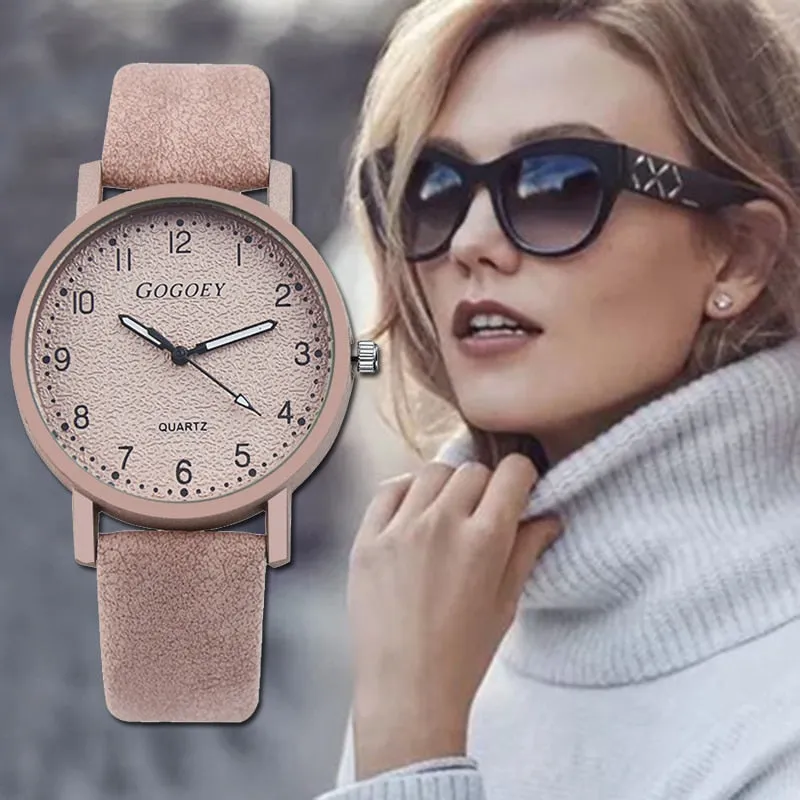 Ladies Leather Band Watches
