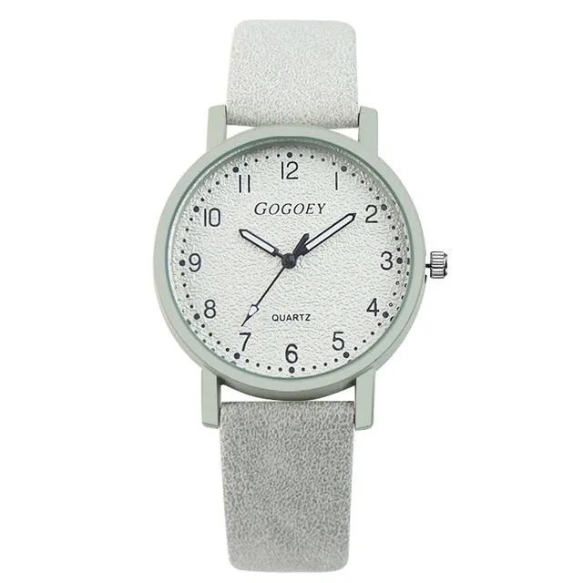 Ladies Leather Band Watches