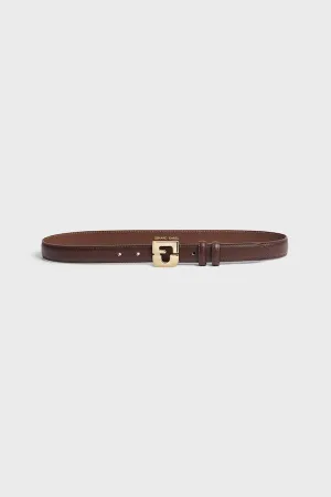 LE LAUREN BROWN LEATHER SIGNATURE BELT