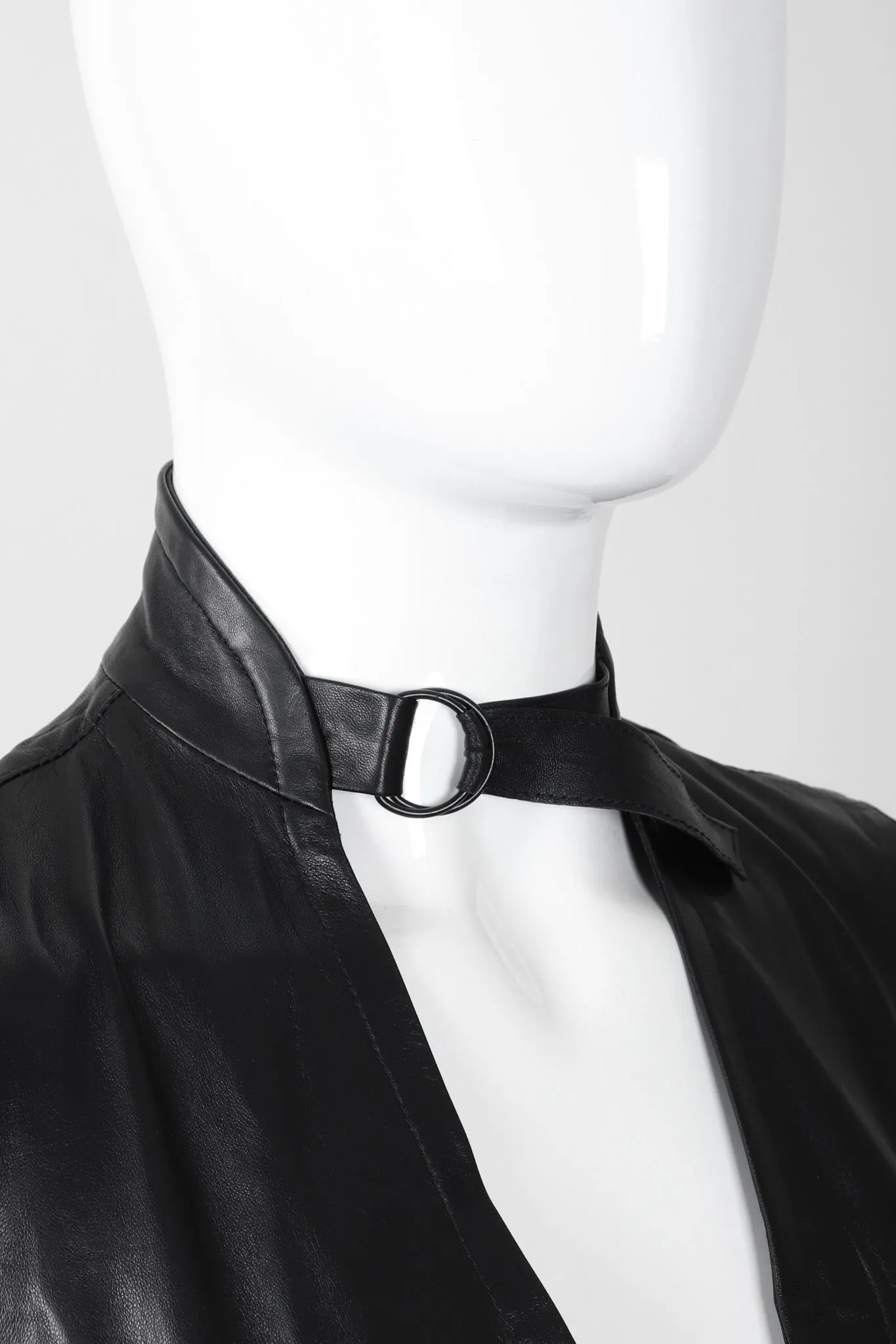 Leather Choker Vest Top