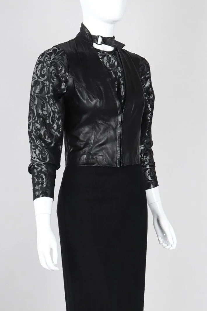 Leather Choker Vest Top