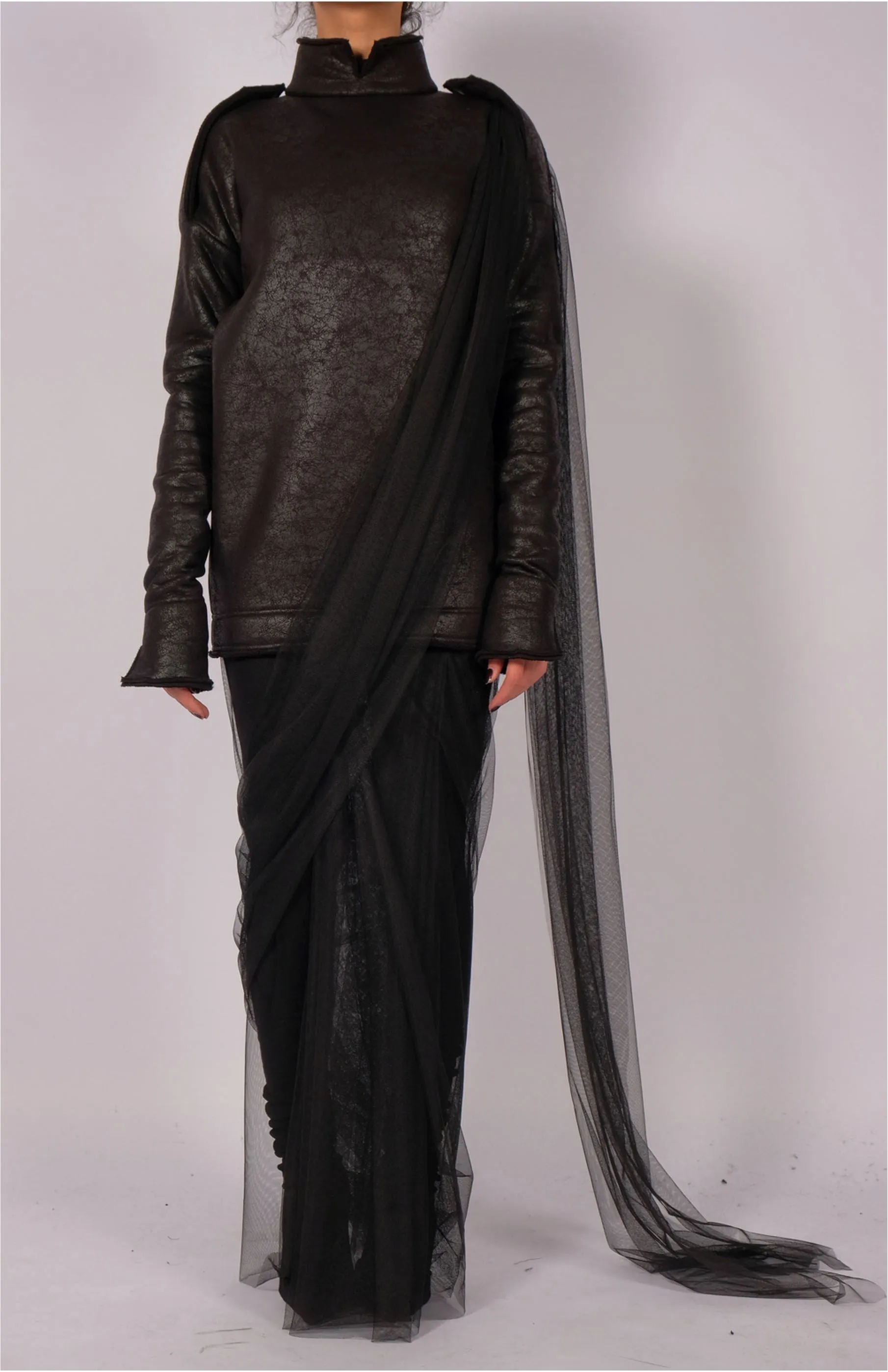 Leather Effect Sari