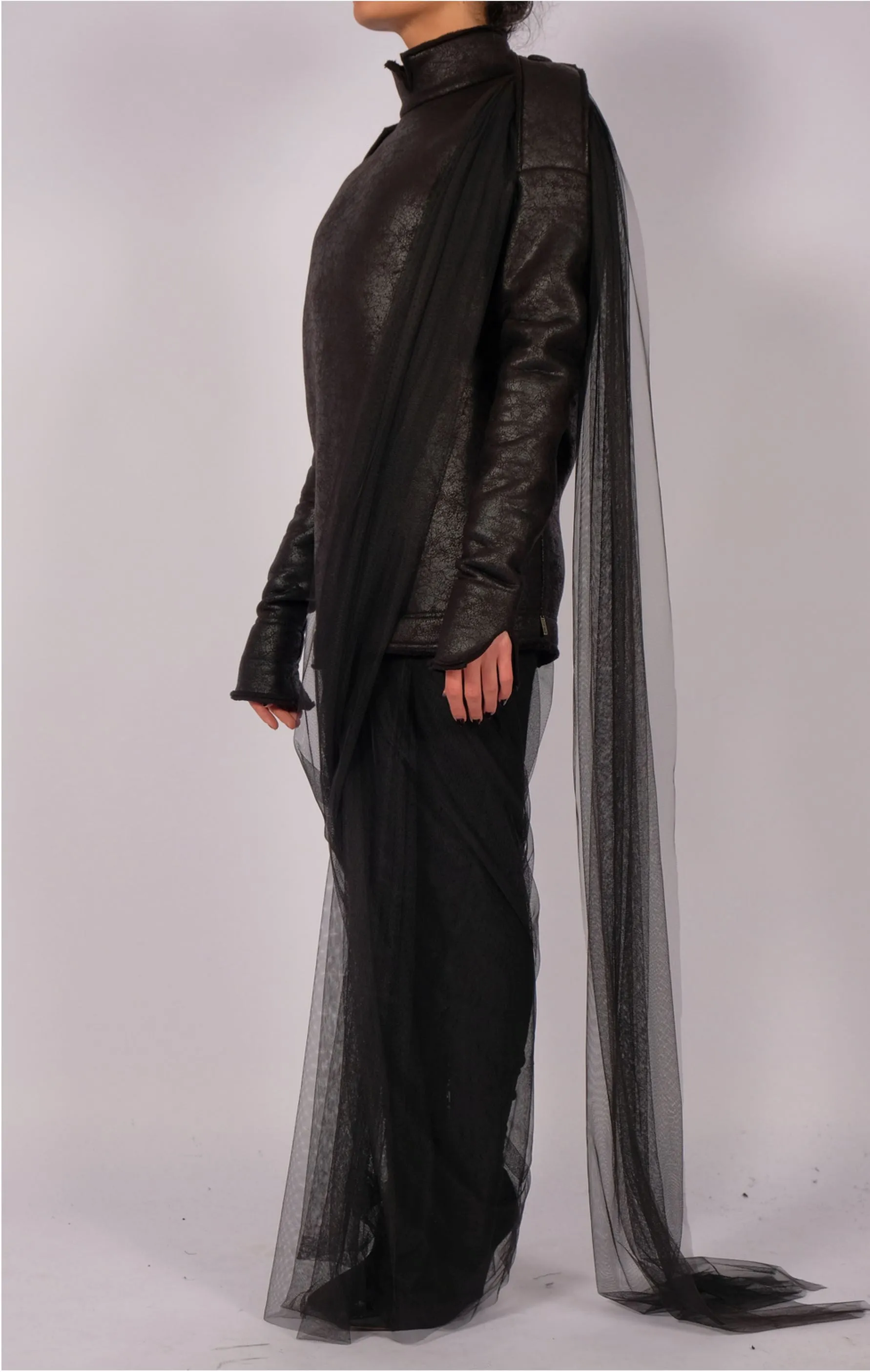 Leather Effect Sari
