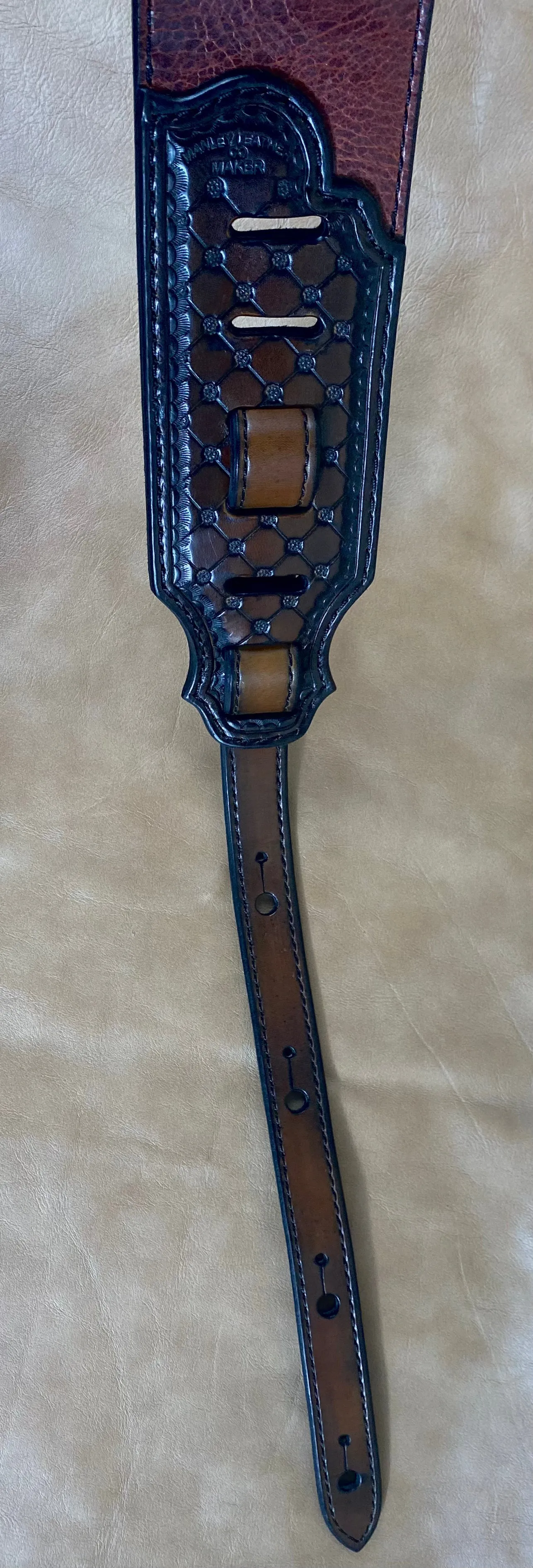 Leather Guitar Strap Water Buffalo and Veg Tan