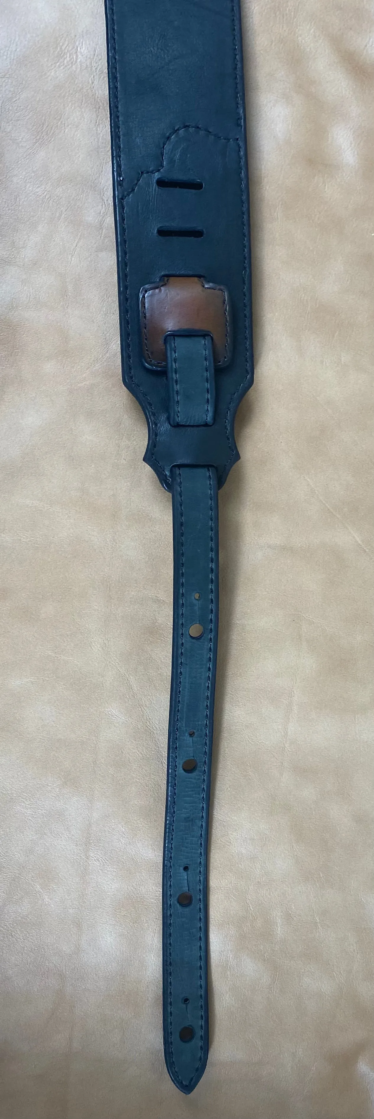 Leather Guitar Strap Water Buffalo and Veg Tan
