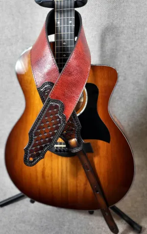 Leather Guitar Strap Water Buffalo and Veg Tan