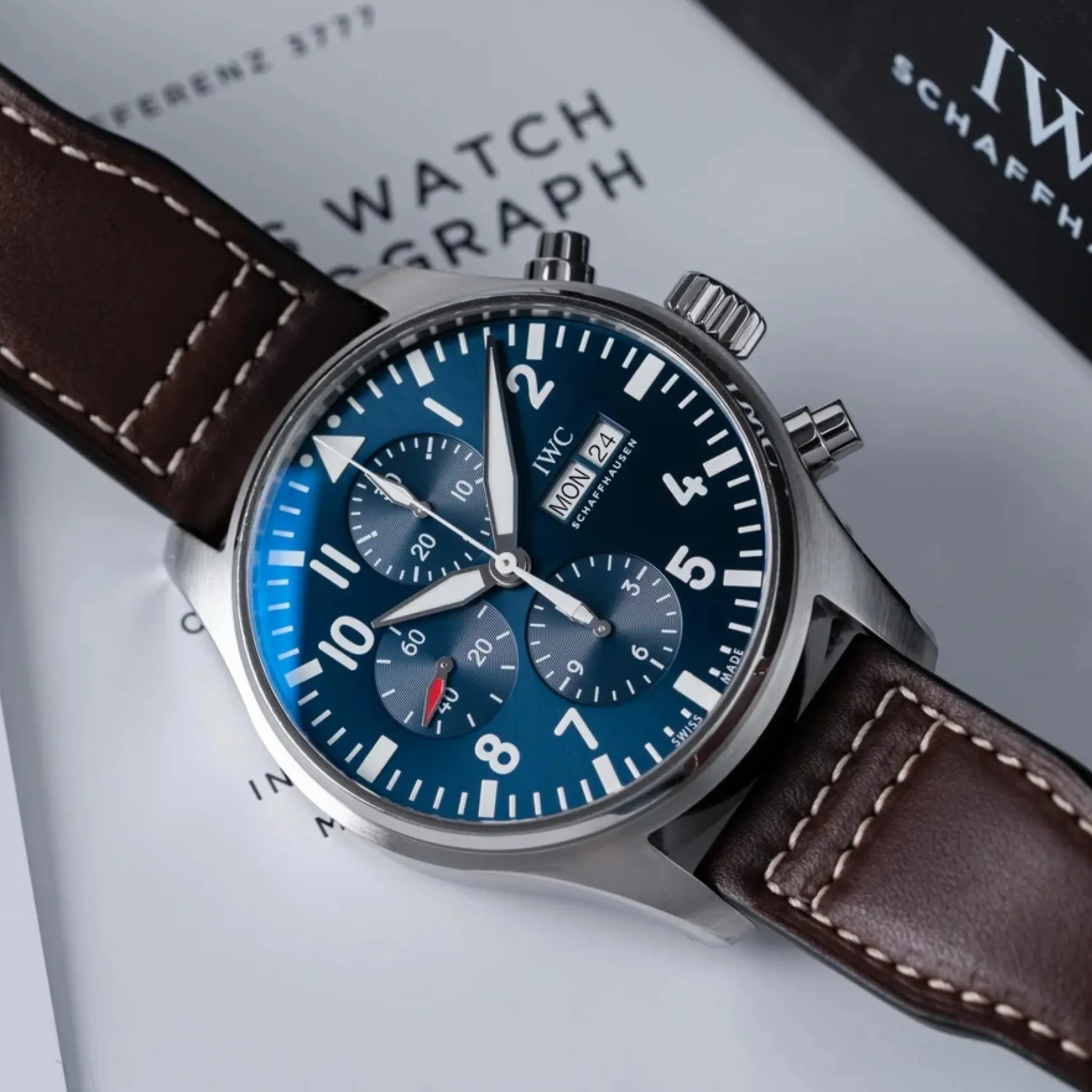 Leather Strap – For IWC Pilot – Brown – Without Rivets