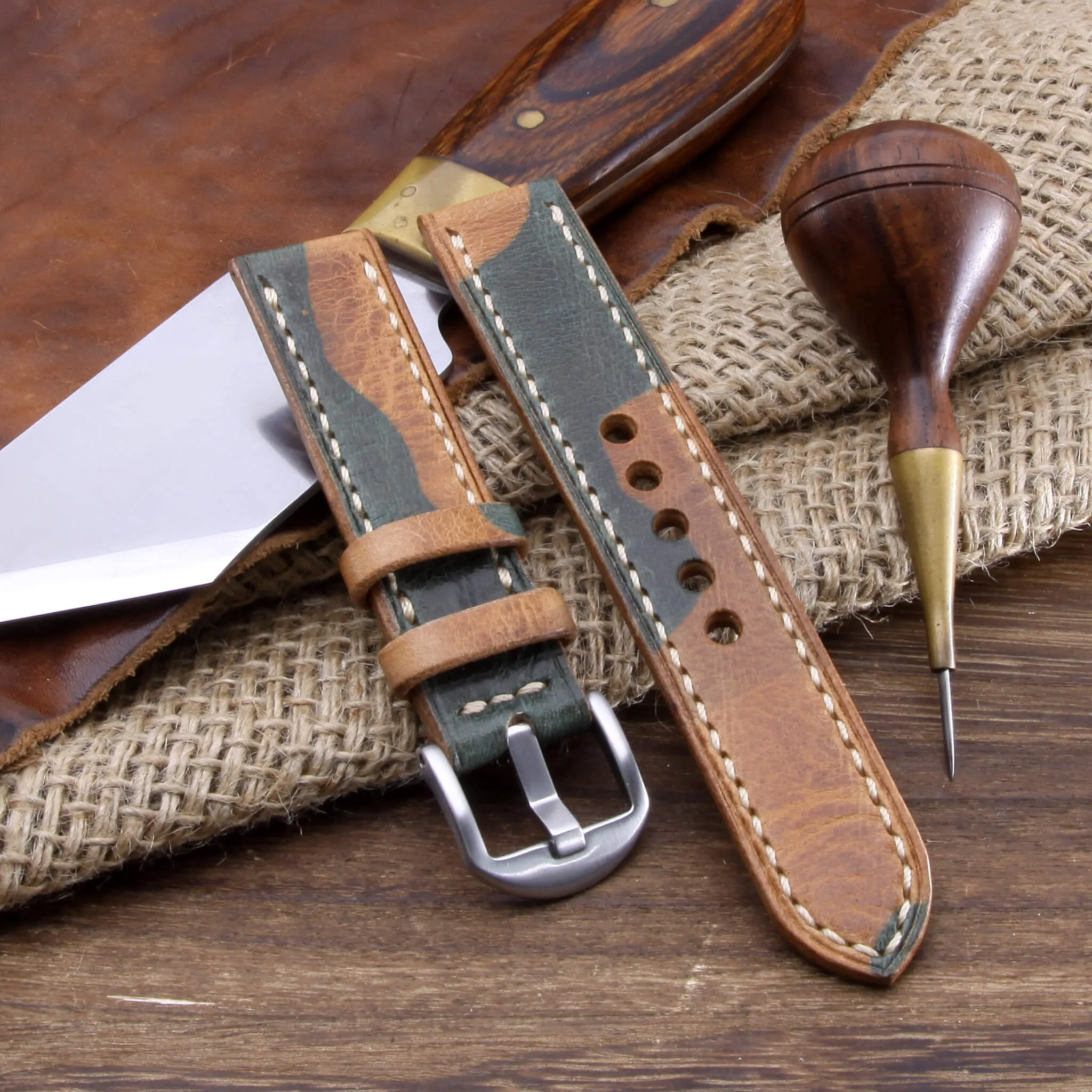 Leather Watch Strap, Military 101  | Full Stitch