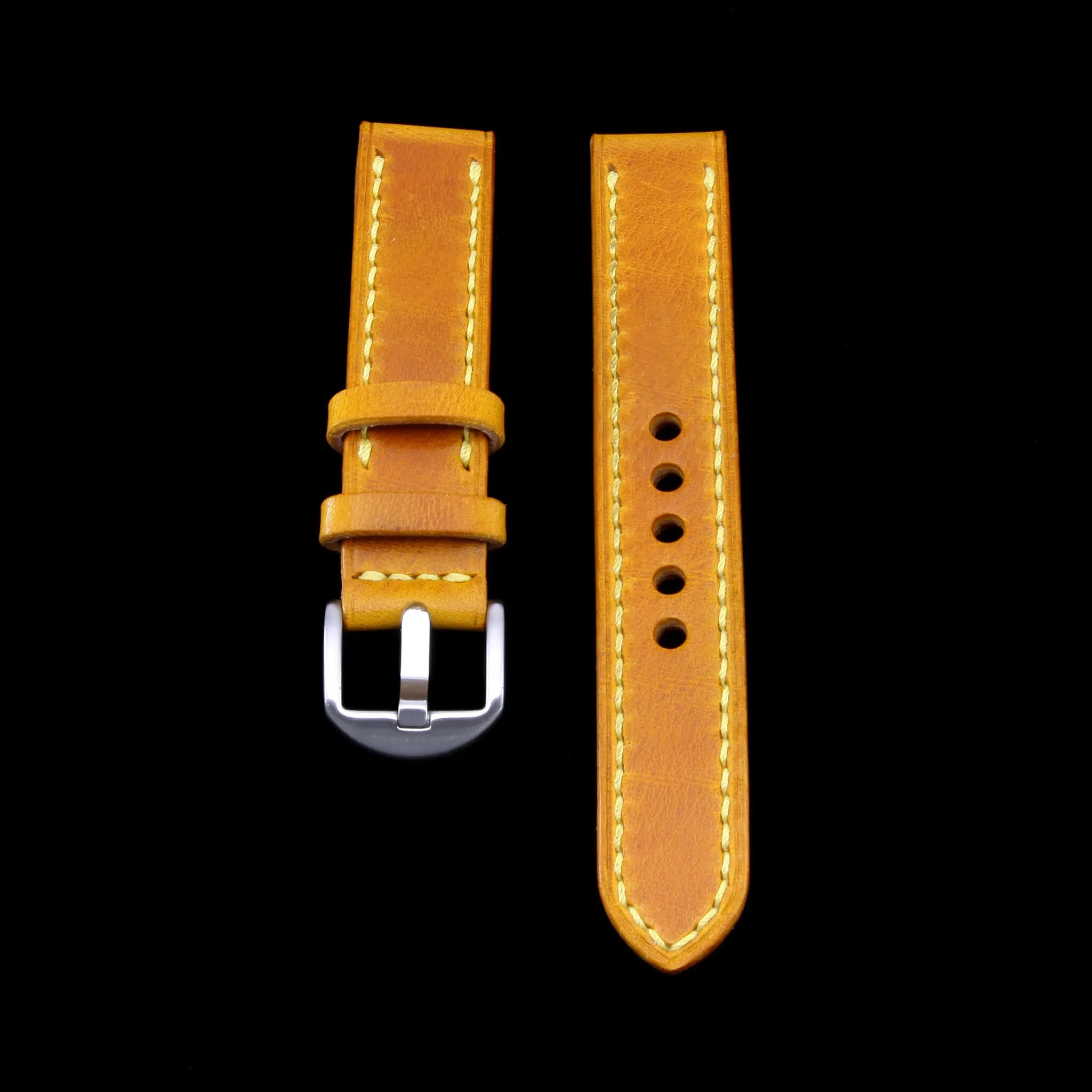 Leather Watch Strap, Military 104  | Full Stitch