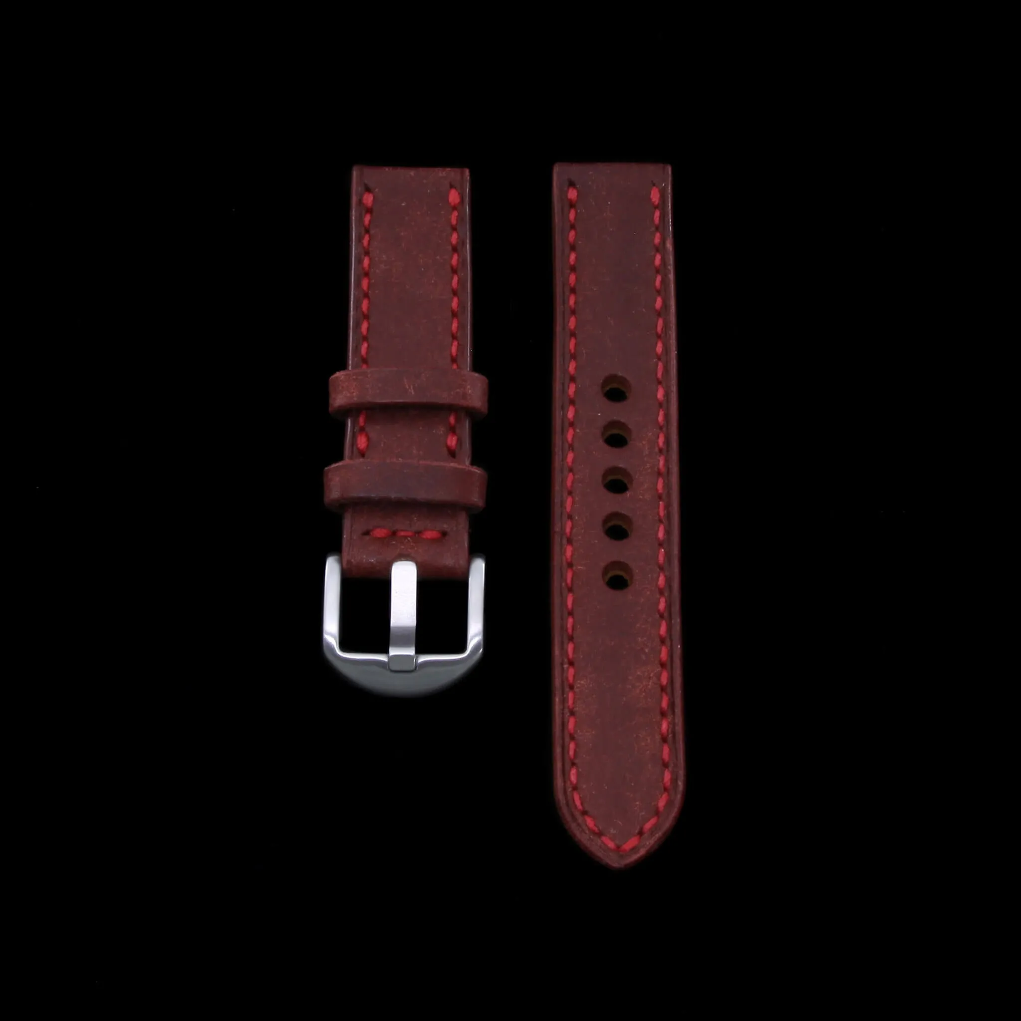 Leather Watch Strap, Pueblo Cocinella | Full Stitch