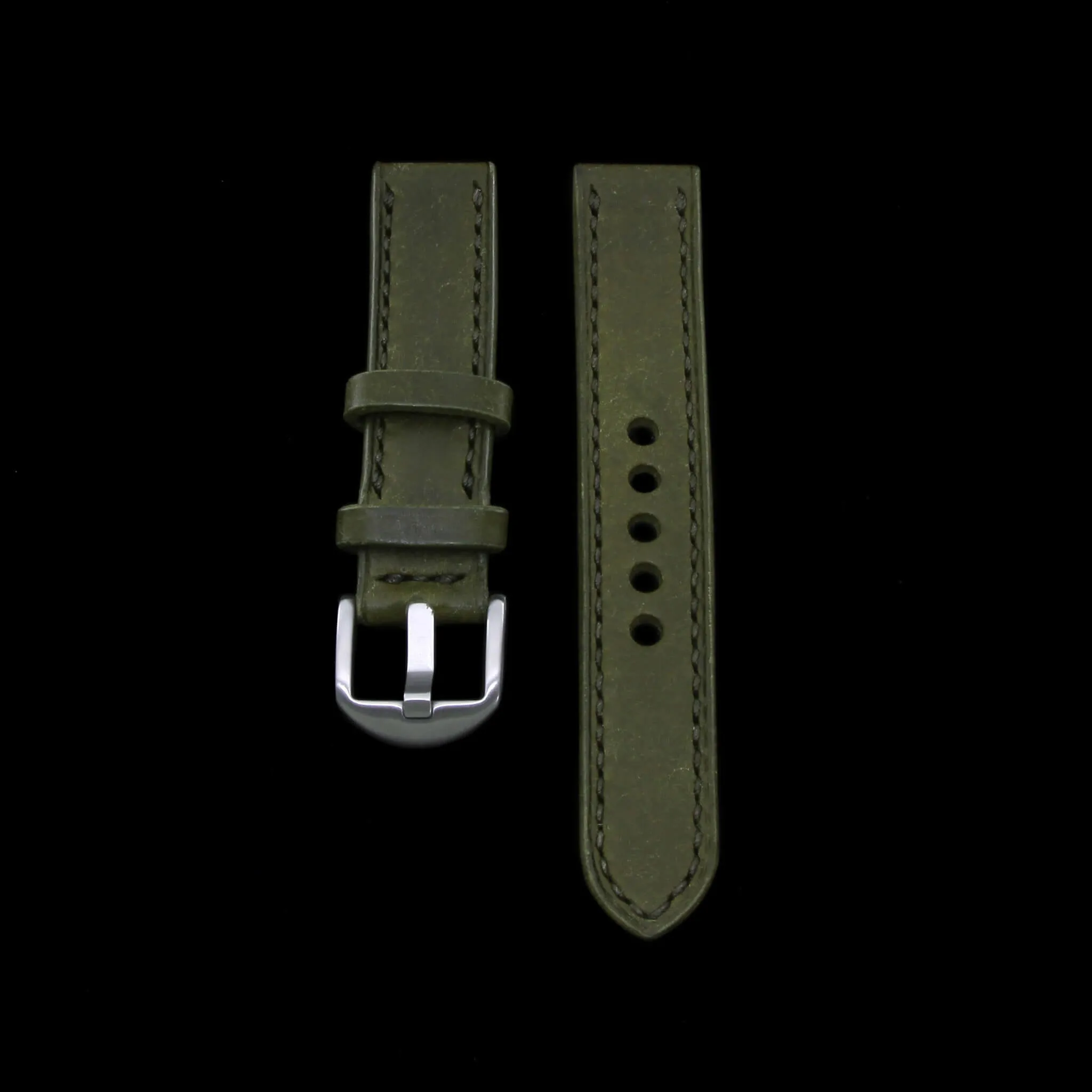 Leather Watch Strap, Pueblo Oliva | Full Stitch