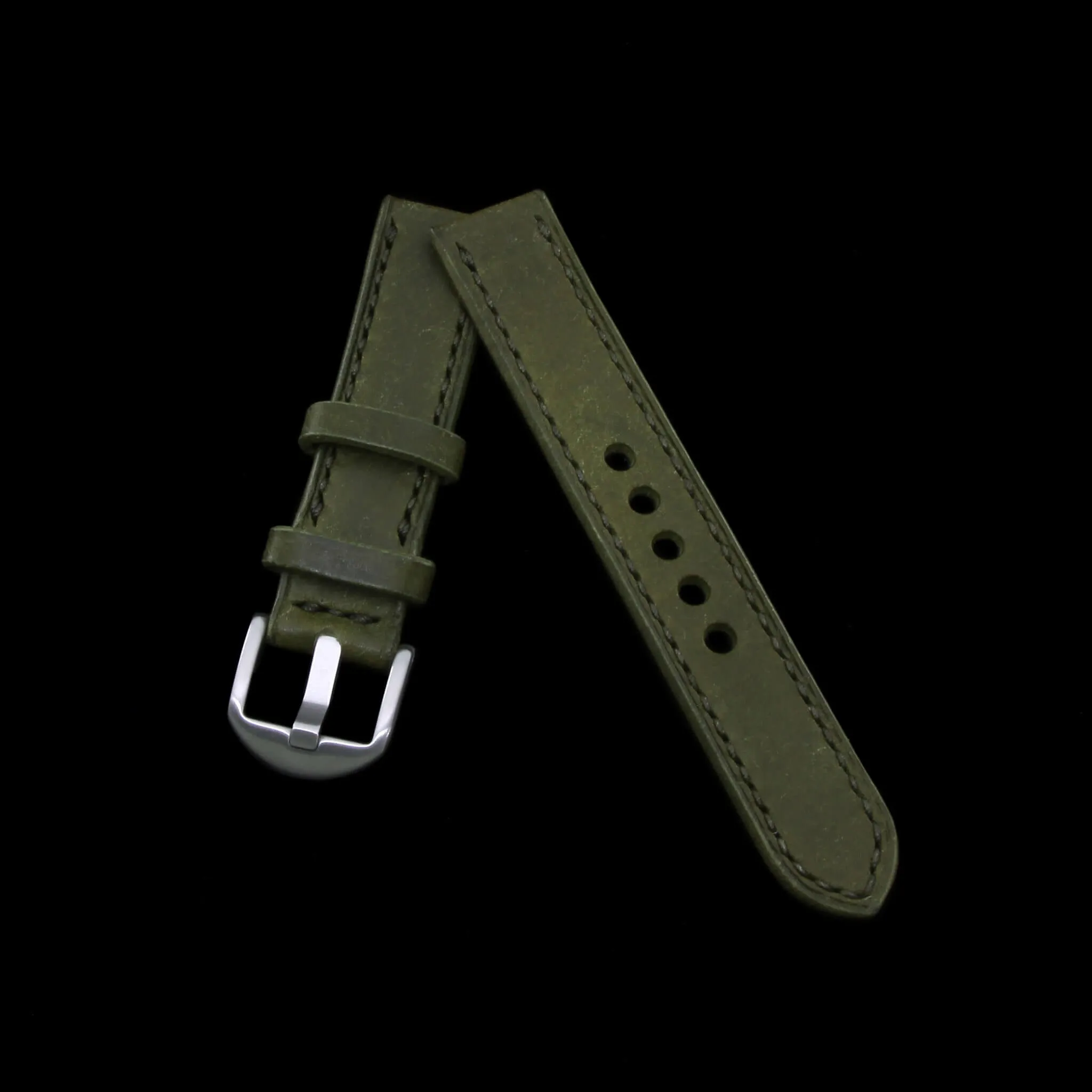 Leather Watch Strap, Pueblo Oliva | Full Stitch