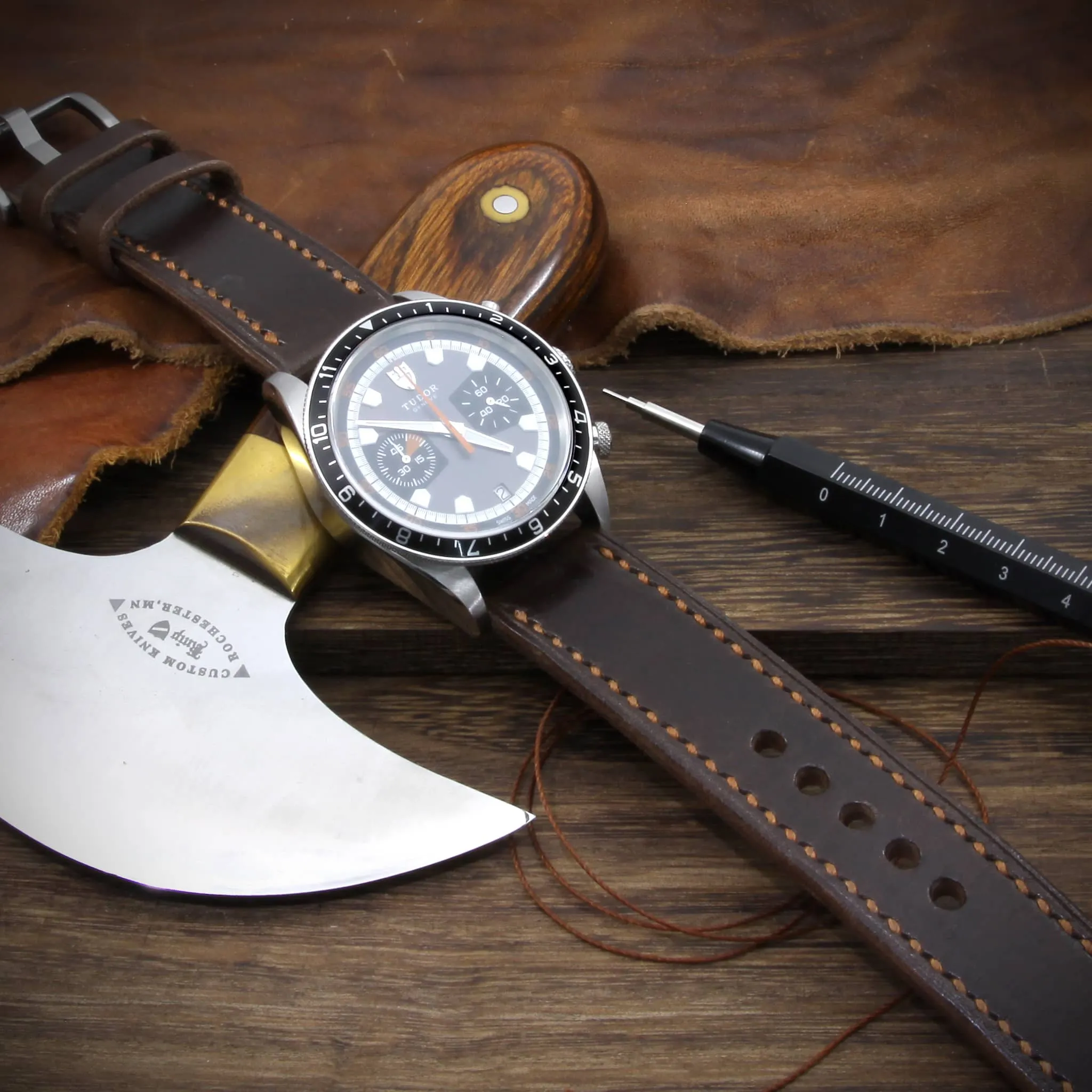 Leather Watch Strap, Sequoia 106 | Full Stitch