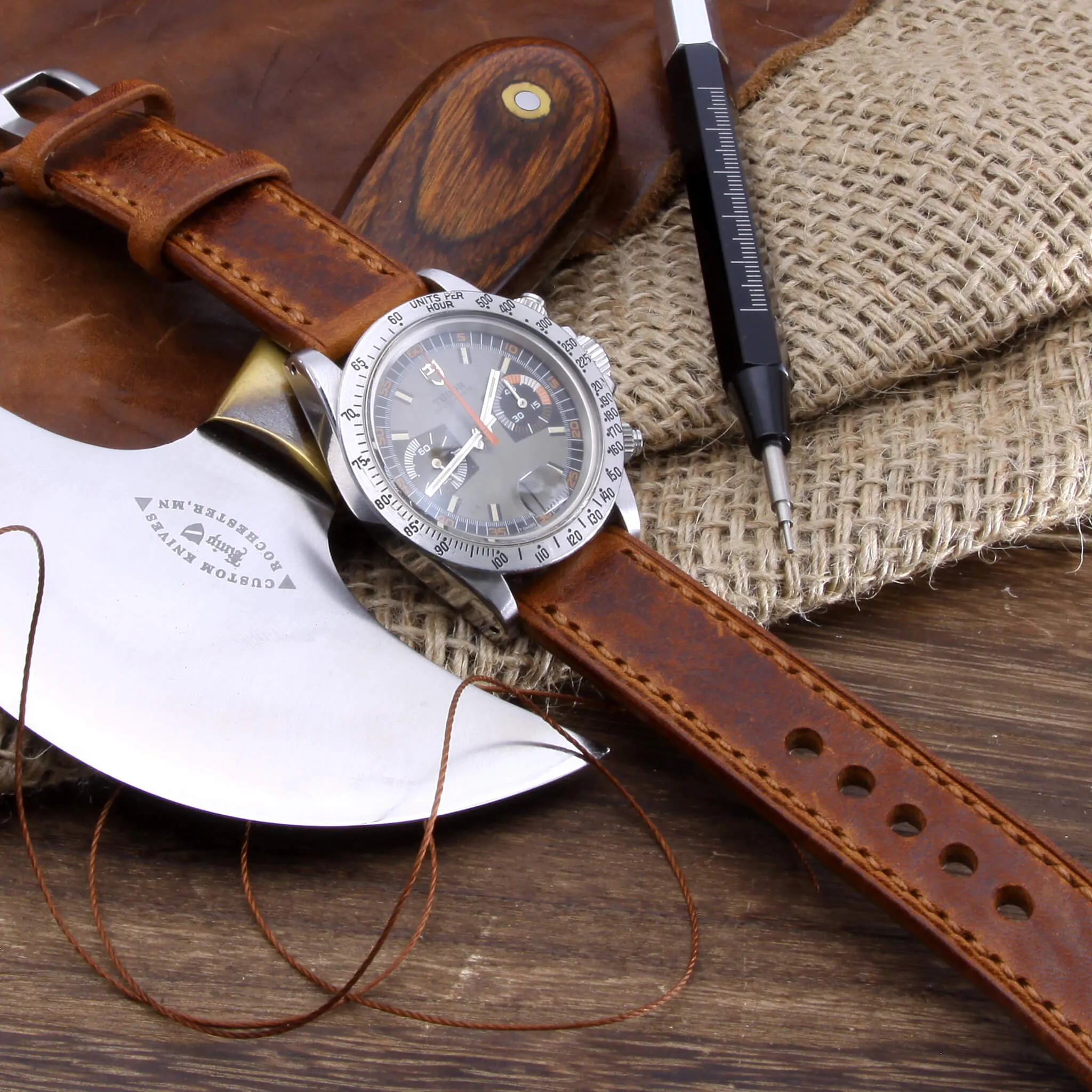 Leather Watch Strap, Vintage 403  | Full Stitch