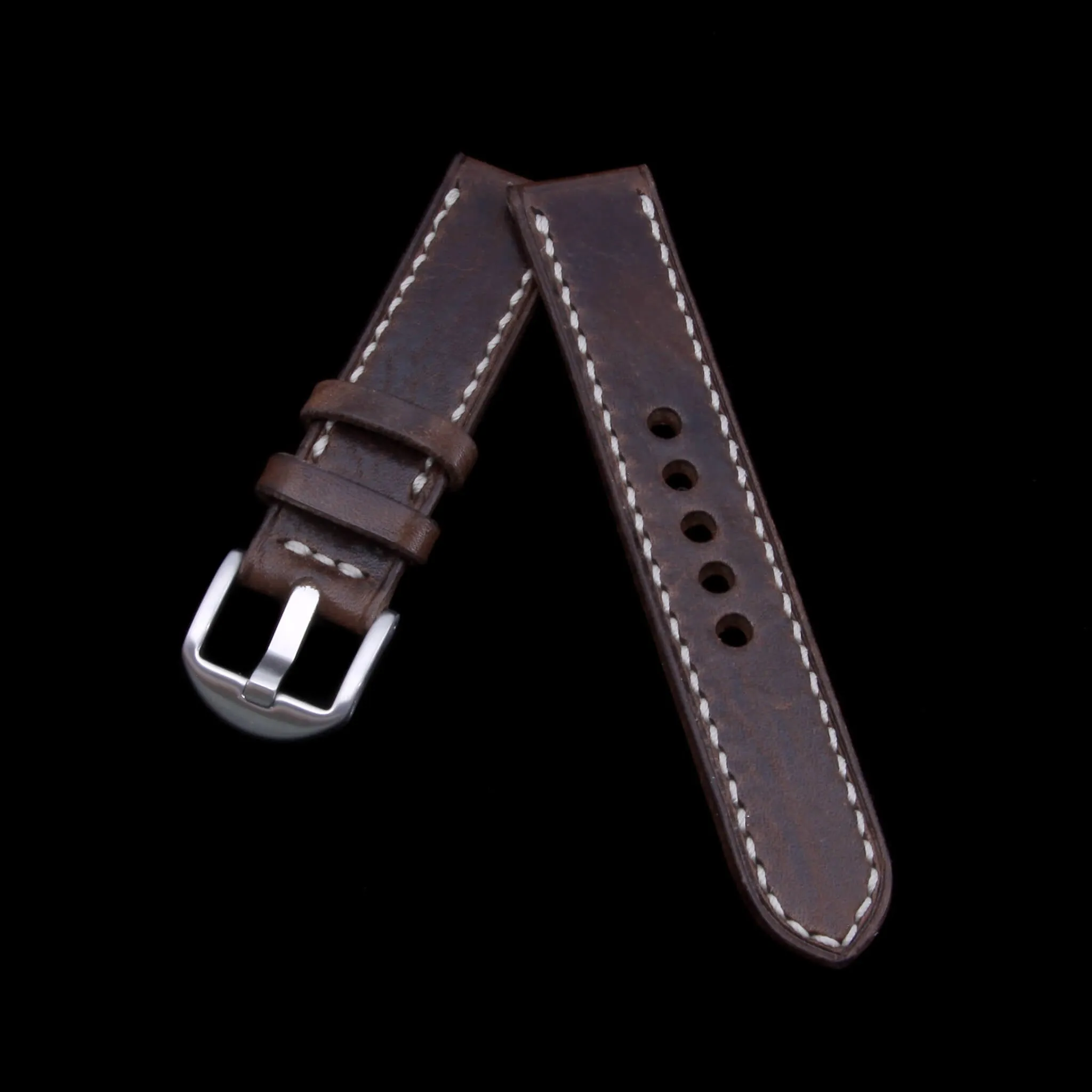 Leather Watch Strap, Vintage 405  | Full Stitch
