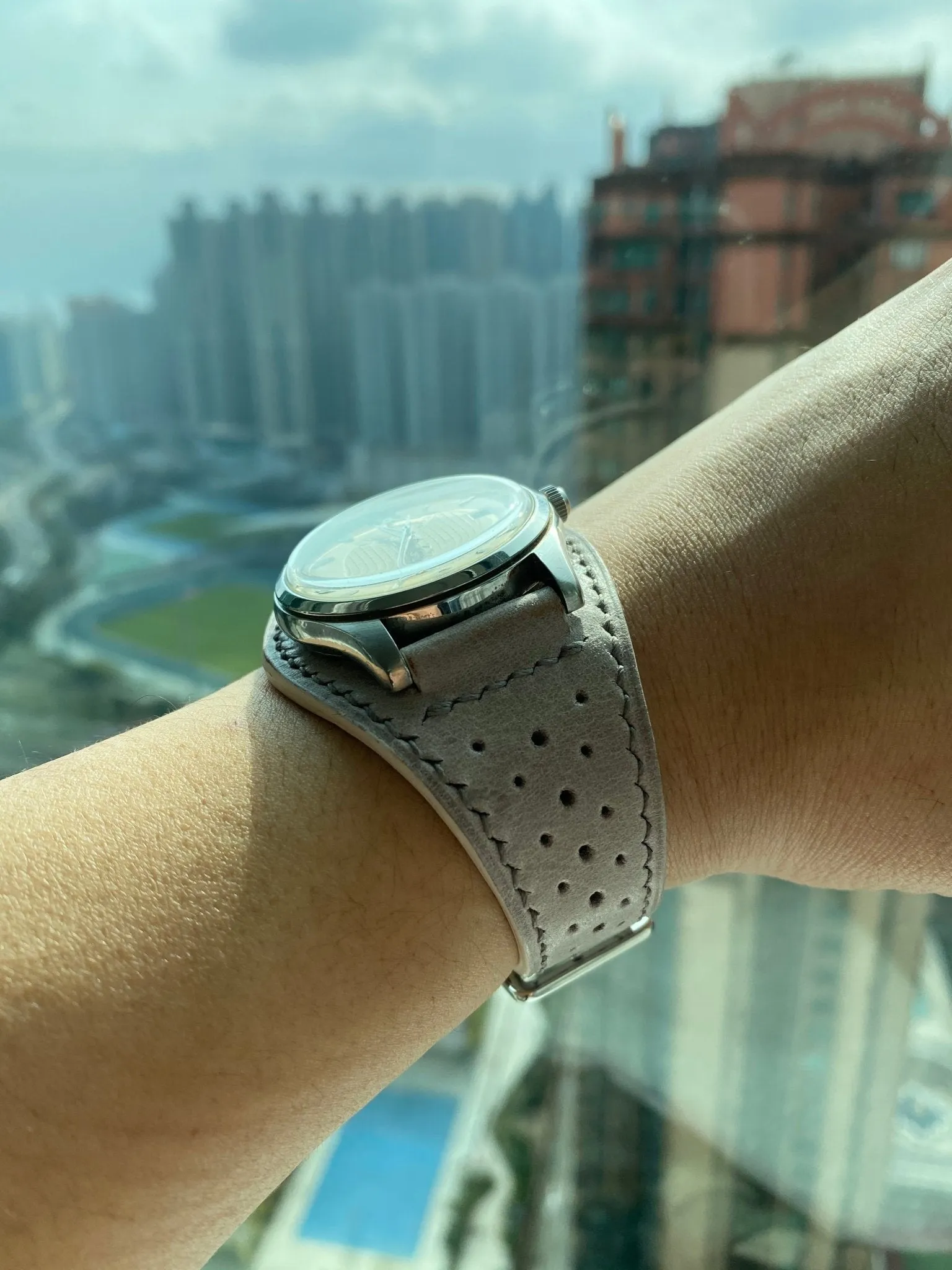 Leather Watch Straps 20mm, Racing Watch Straps, Rally watch band, Gray Leather Men wrist watch band replacement, 19mm leather cuff band, gift idea for Easter