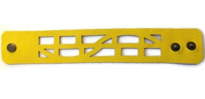 Leather wrist band. The Self Empowering and Optimistic Leather bracelet. Bracelet Leather Cuff.