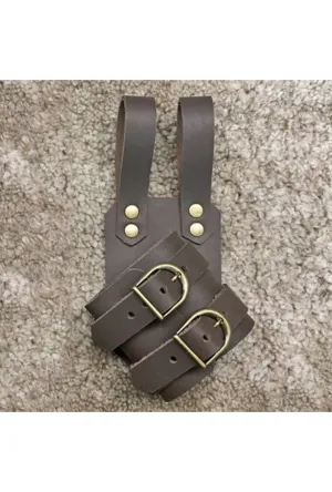 Left Leg Brown Sheath Strap
