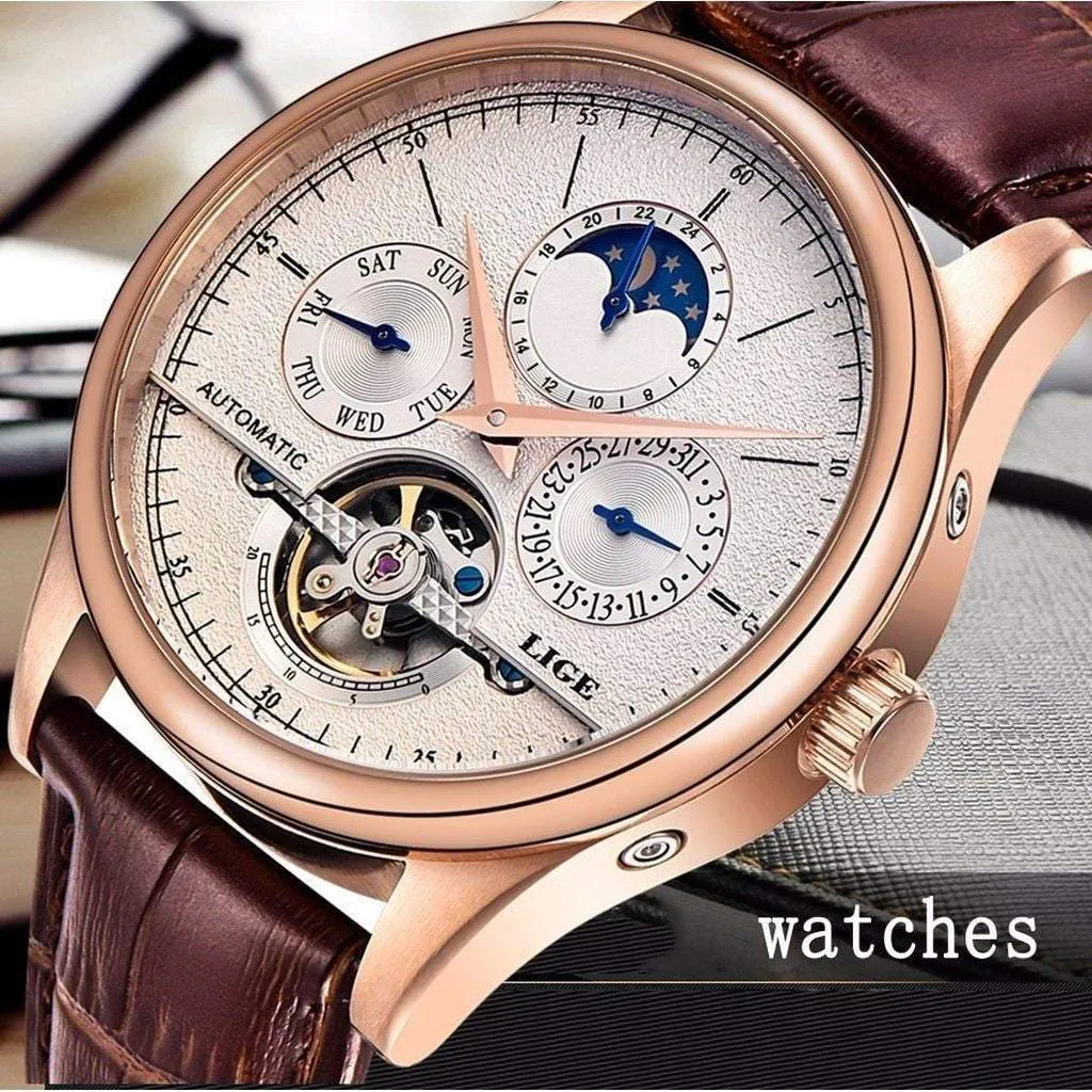 LIGE Automatic Mechanical Brand Watch