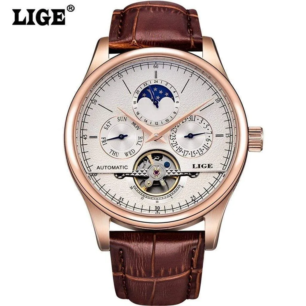 LIGE Automatic Mechanical Brand Watch