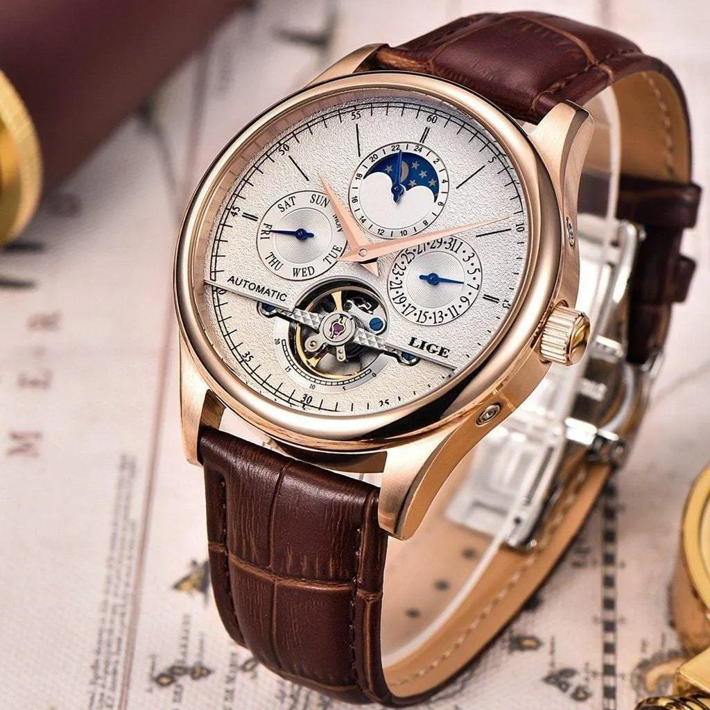 LIGE Automatic Mechanical Brand Watch