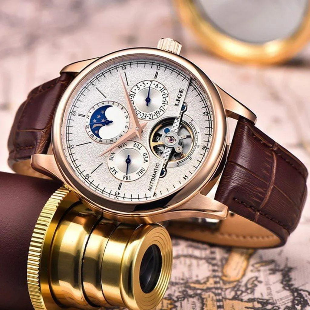 LIGE Automatic Mechanical Brand Watch