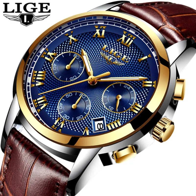 LIGE Men's Watch