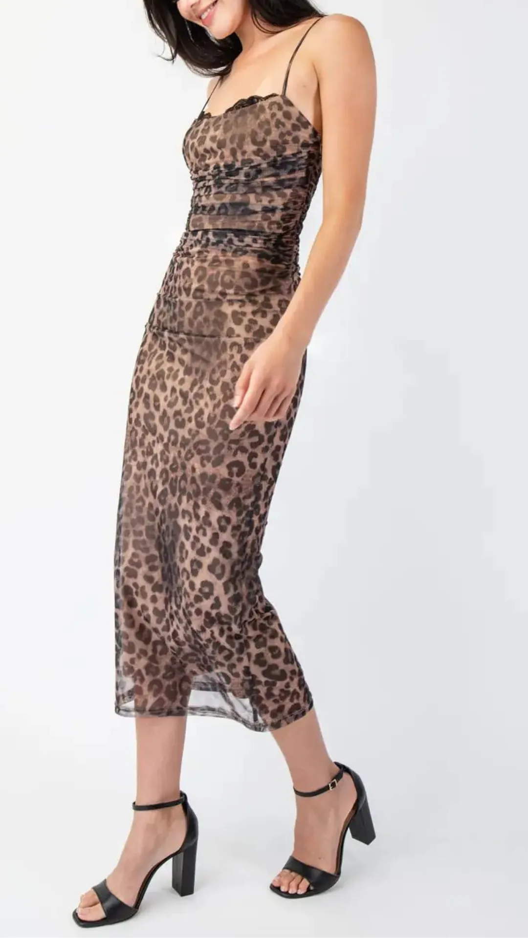 Lina Leopard Dress