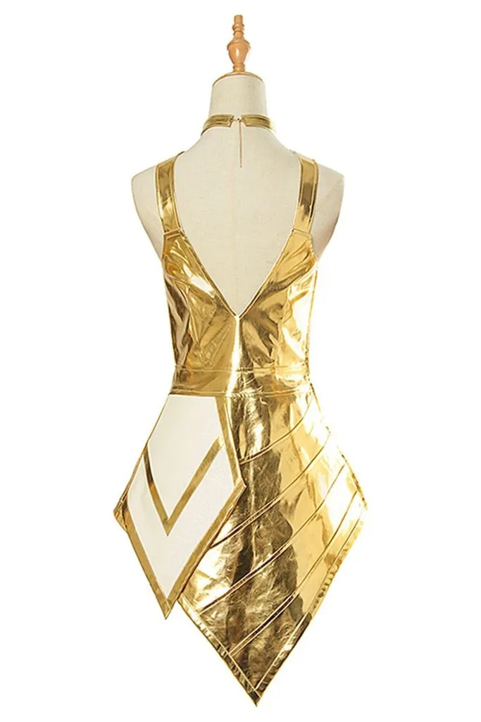 LOL Ahri Gold Cosplay Costume