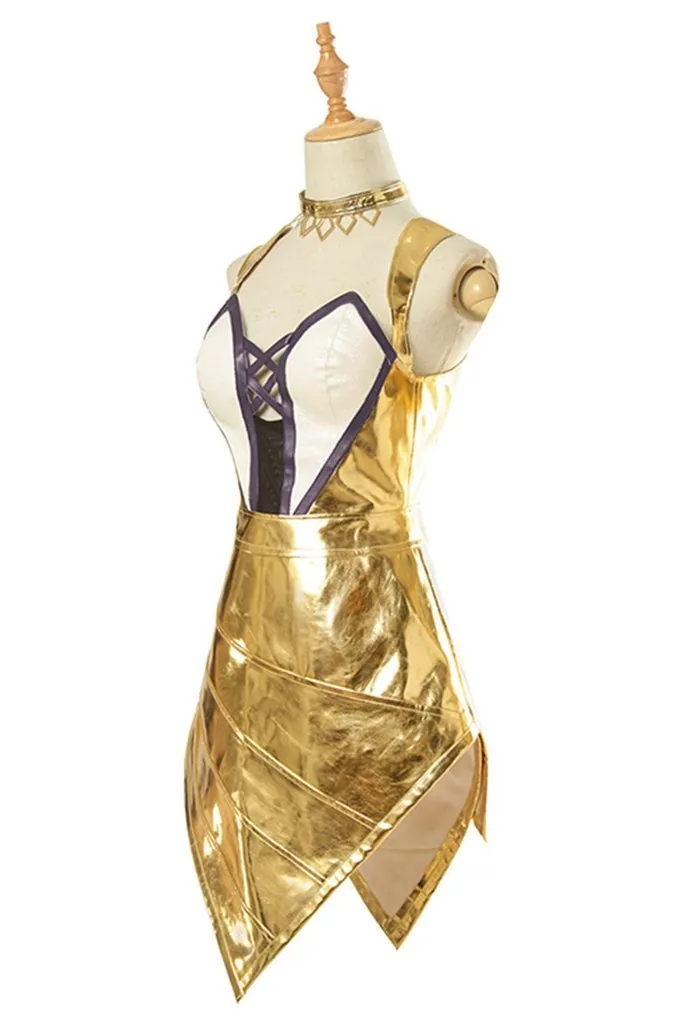 LOL Ahri Gold Cosplay Costume