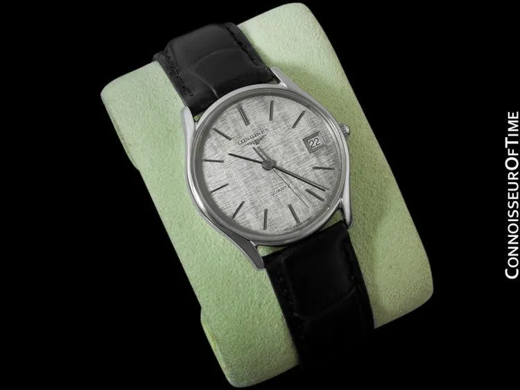 Longines Mens Dress Watch, Quartz, Date - Stainless Steel