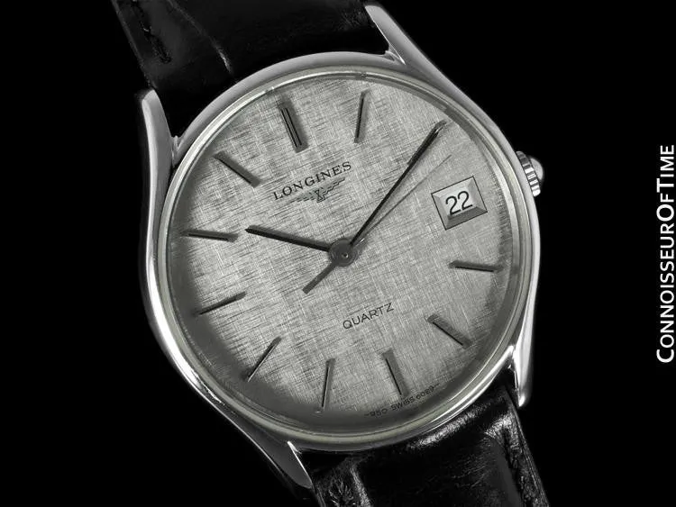 Longines Mens Dress Watch, Quartz, Date - Stainless Steel