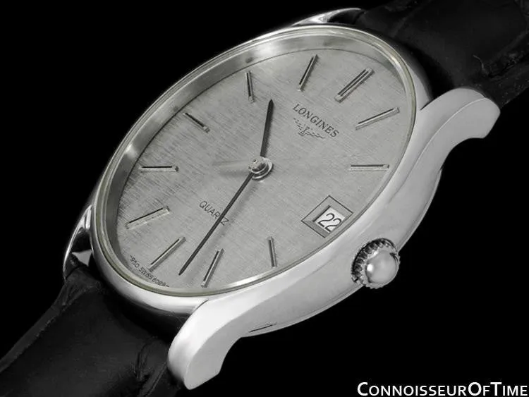Longines Mens Dress Watch, Quartz, Date - Stainless Steel