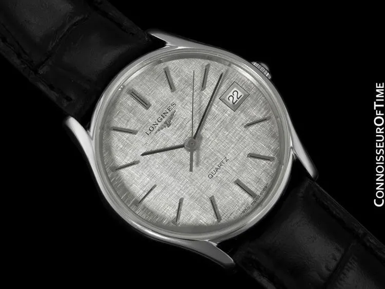 Longines Mens Dress Watch, Quartz, Date - Stainless Steel