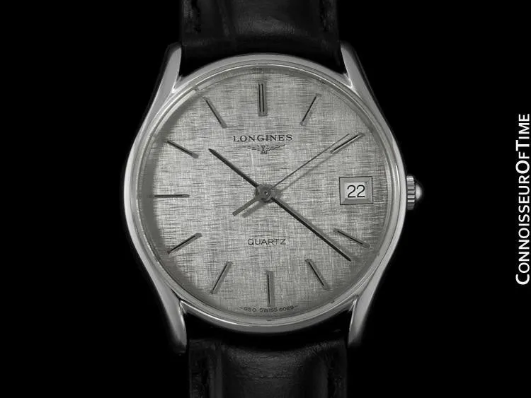 Longines Mens Dress Watch, Quartz, Date - Stainless Steel
