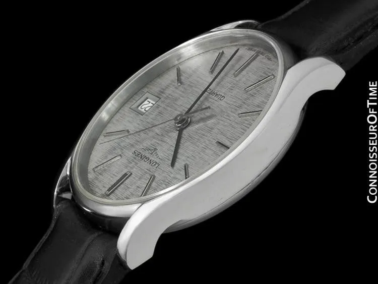 Longines Mens Dress Watch, Quartz, Date - Stainless Steel