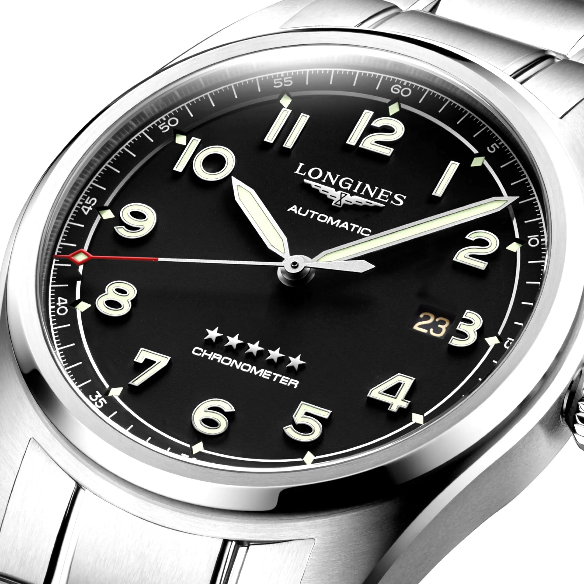 Longines Spirit Prestige Collection 42mm Black Dial Interchangeable Strap Gent's Watch