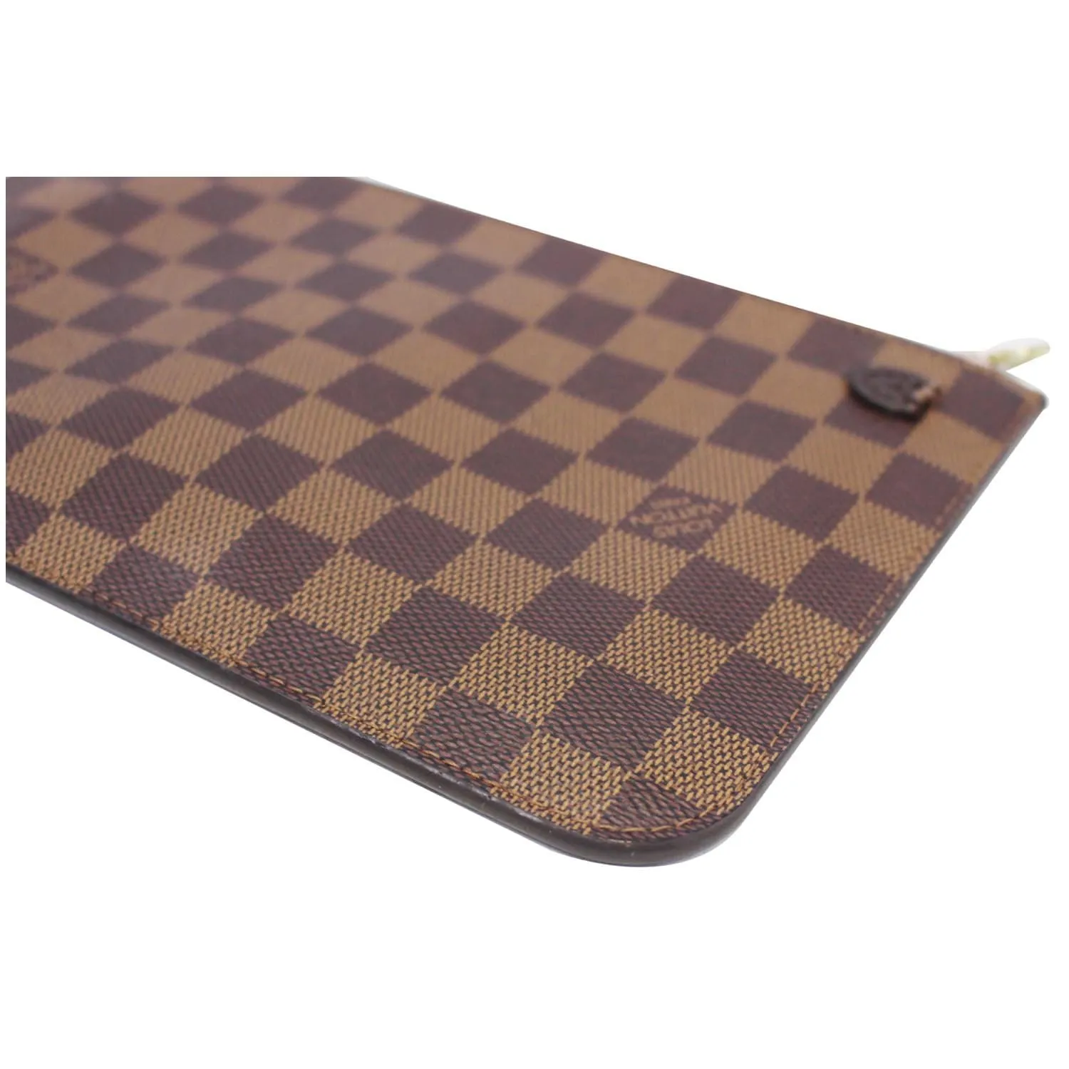 LOUIS VUITTON Pochette Wristlet Pouch Damier Ebene Neverfull MM Brown