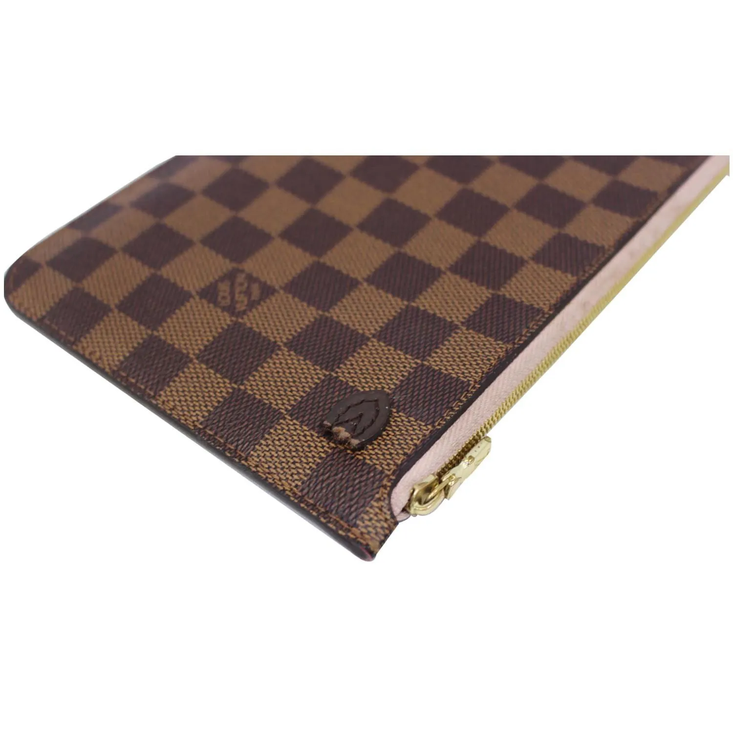LOUIS VUITTON Pochette Wristlet Pouch Damier Ebene Neverfull MM Brown