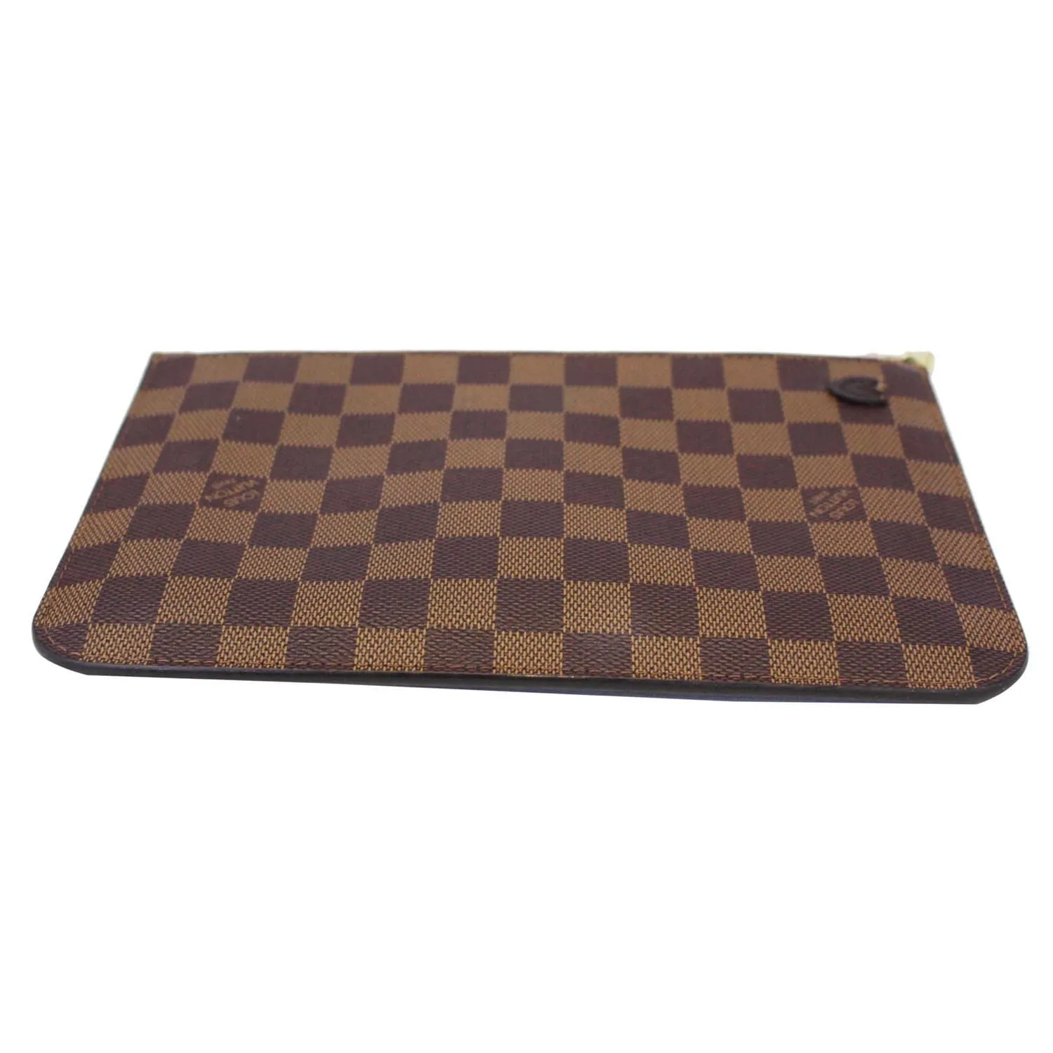 LOUIS VUITTON Pochette Wristlet Pouch Damier Ebene Neverfull MM Brown