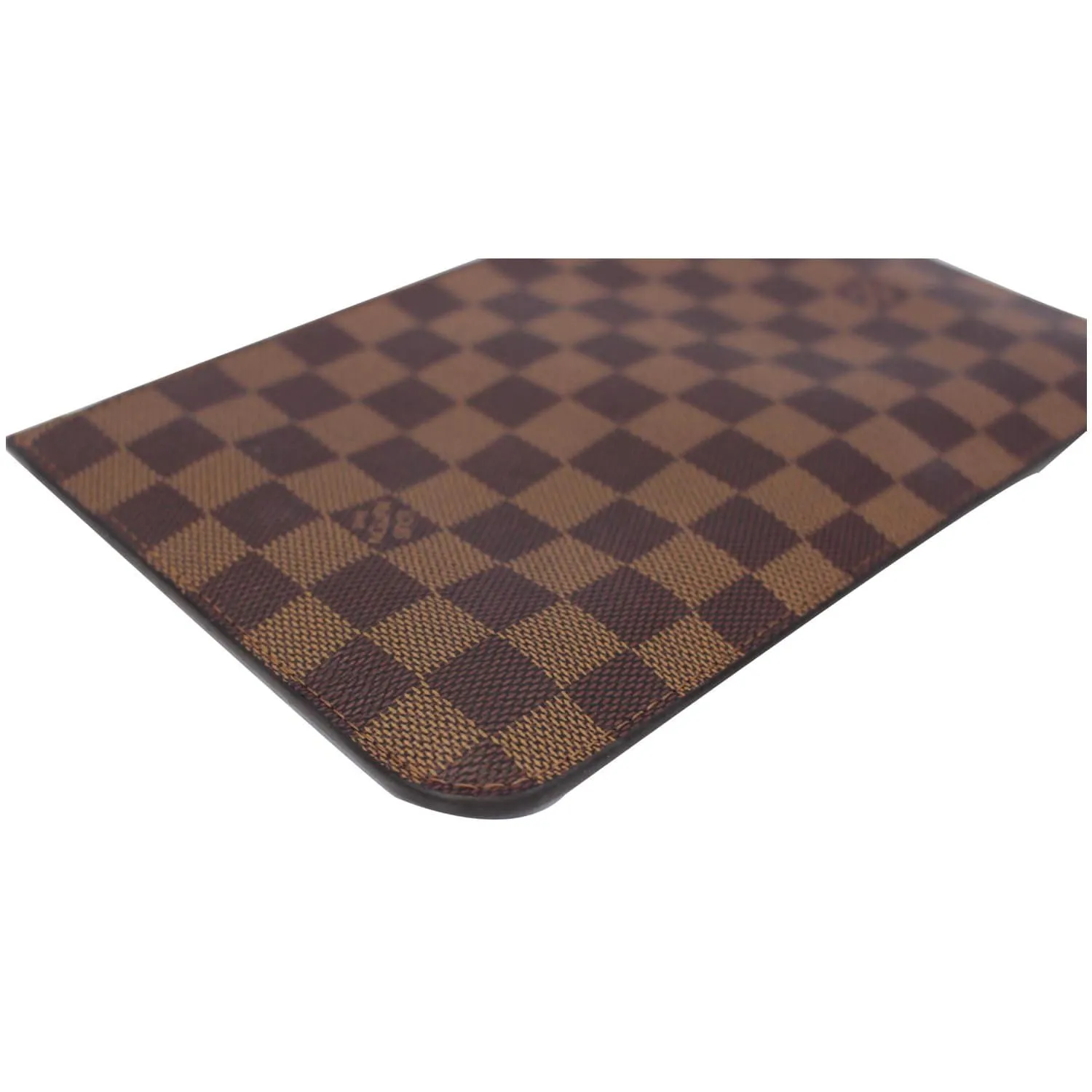 LOUIS VUITTON Pochette Wristlet Pouch Damier Ebene Neverfull MM Brown