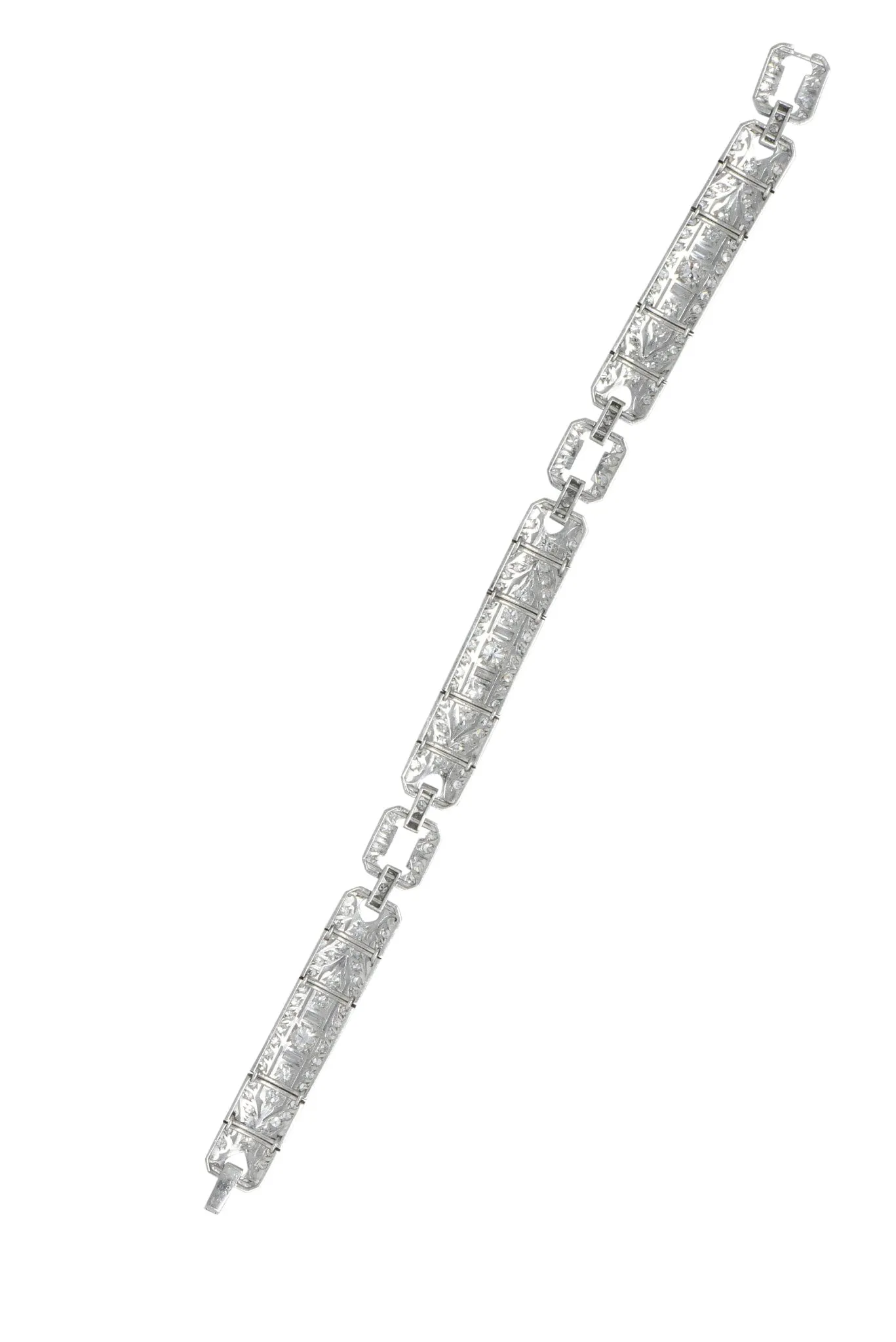 Lovely Art Deco 6.15 CTW Diamond Platinum Old European Bracelet