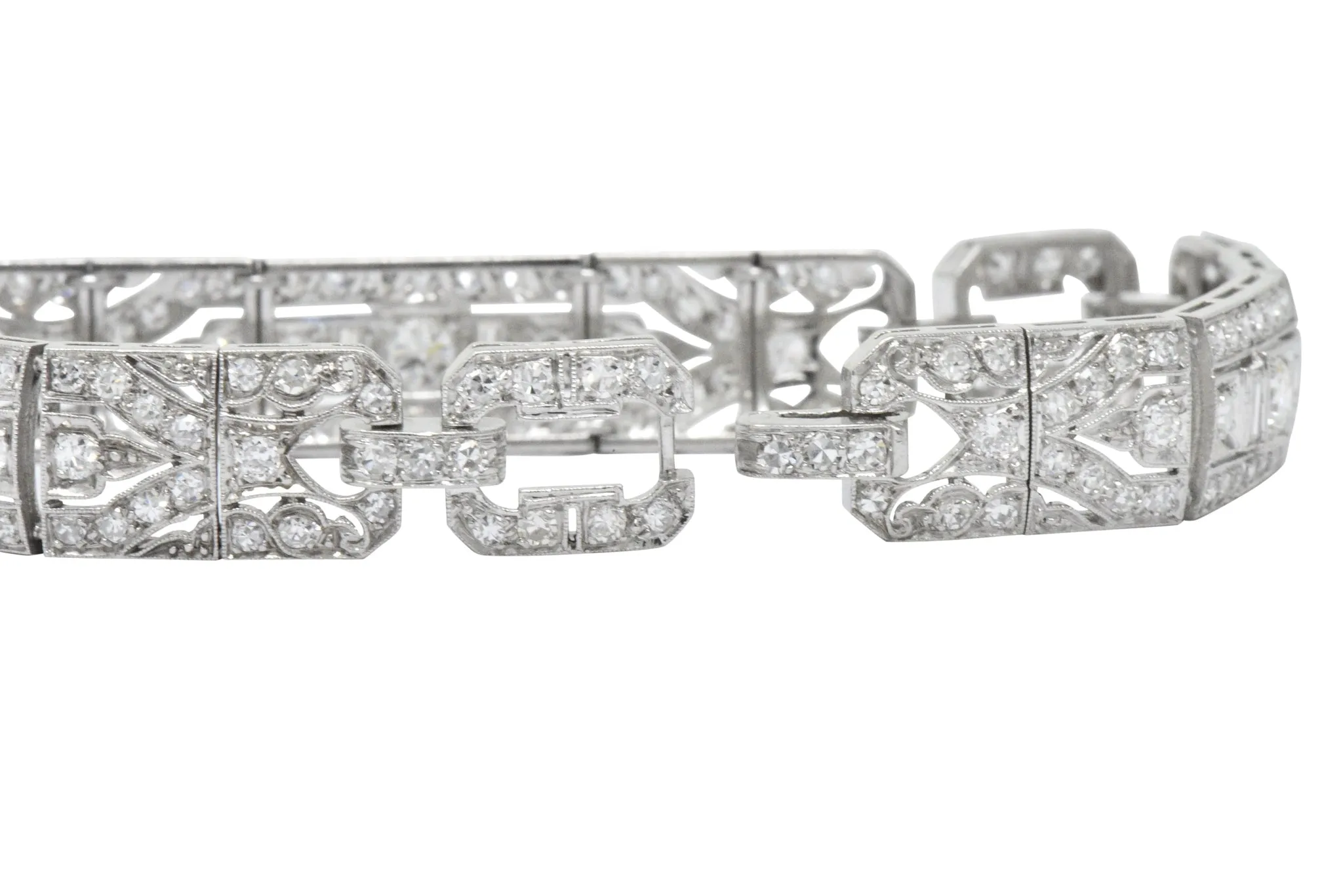 Lovely Art Deco 6.15 CTW Diamond Platinum Old European Bracelet
