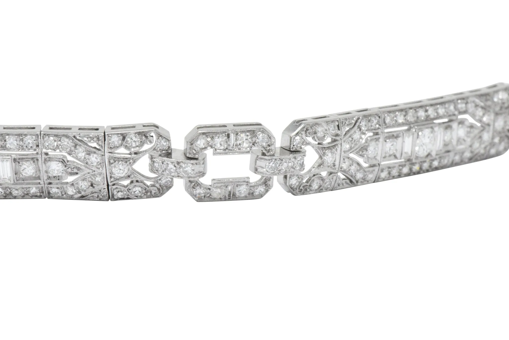 Lovely Art Deco 6.15 CTW Diamond Platinum Old European Bracelet