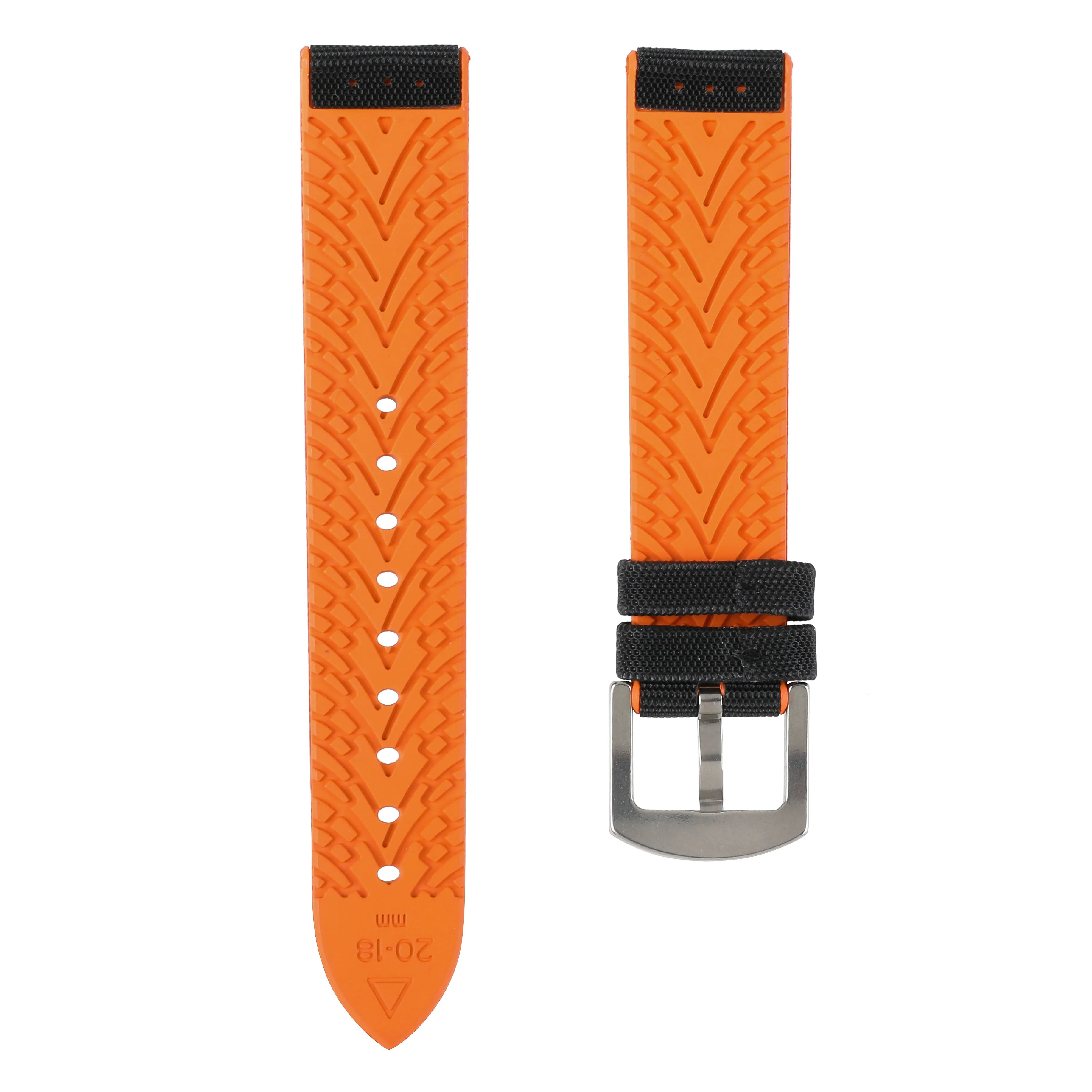 Luca Canvas Nylon & FKM Rubber Hybrid Performance Strap for IWC Pilot / Big Pilot - White (8097)