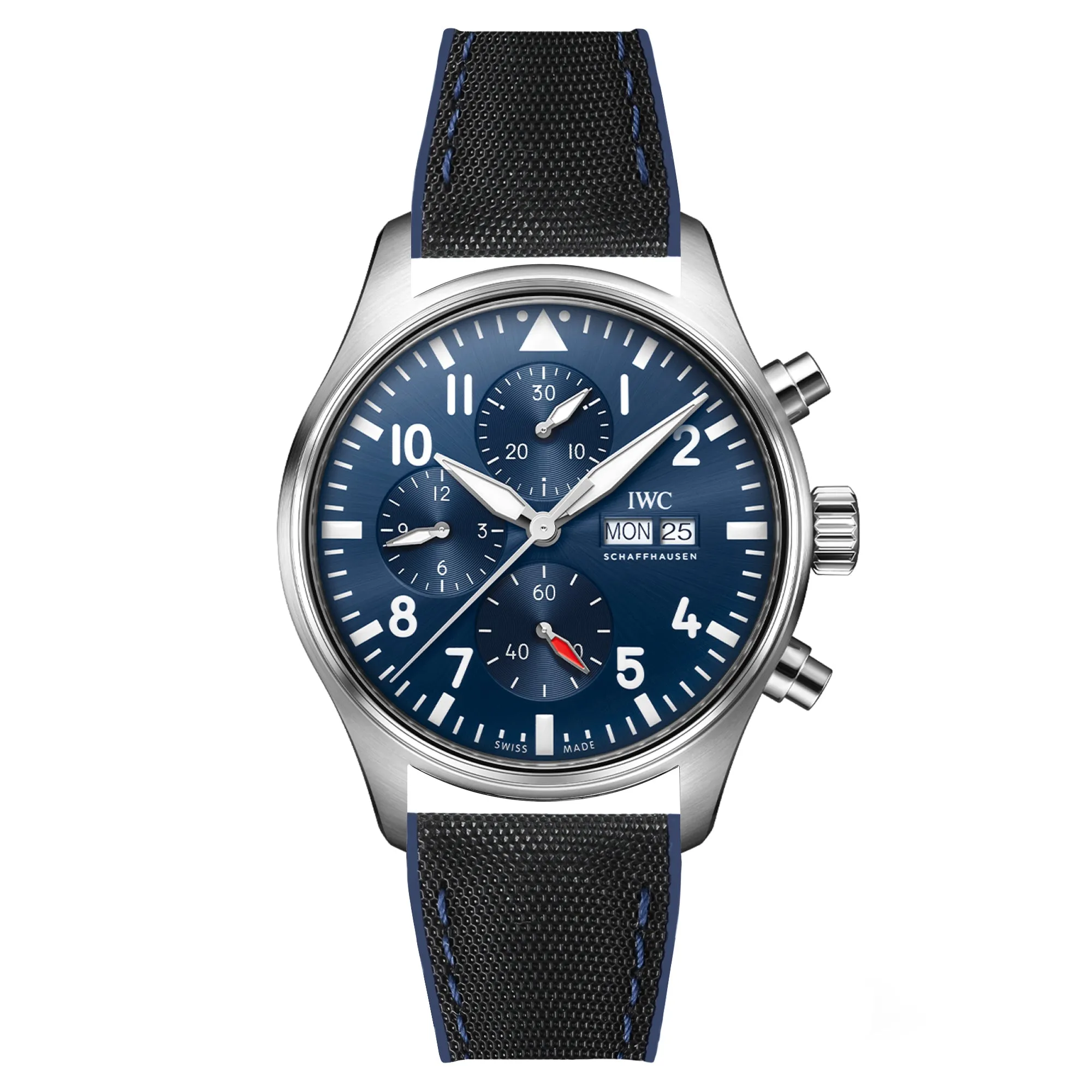 Luca Canvas Nylon & FKM Rubber Hybrid Performance Strap for IWC Pilot / Big Pilot - White (8097)